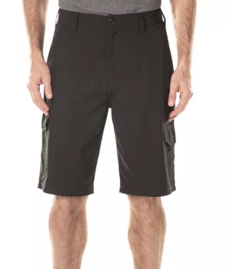 IRON CO. Hybrid Cargo Shorts Black Soot Size 44 NEW