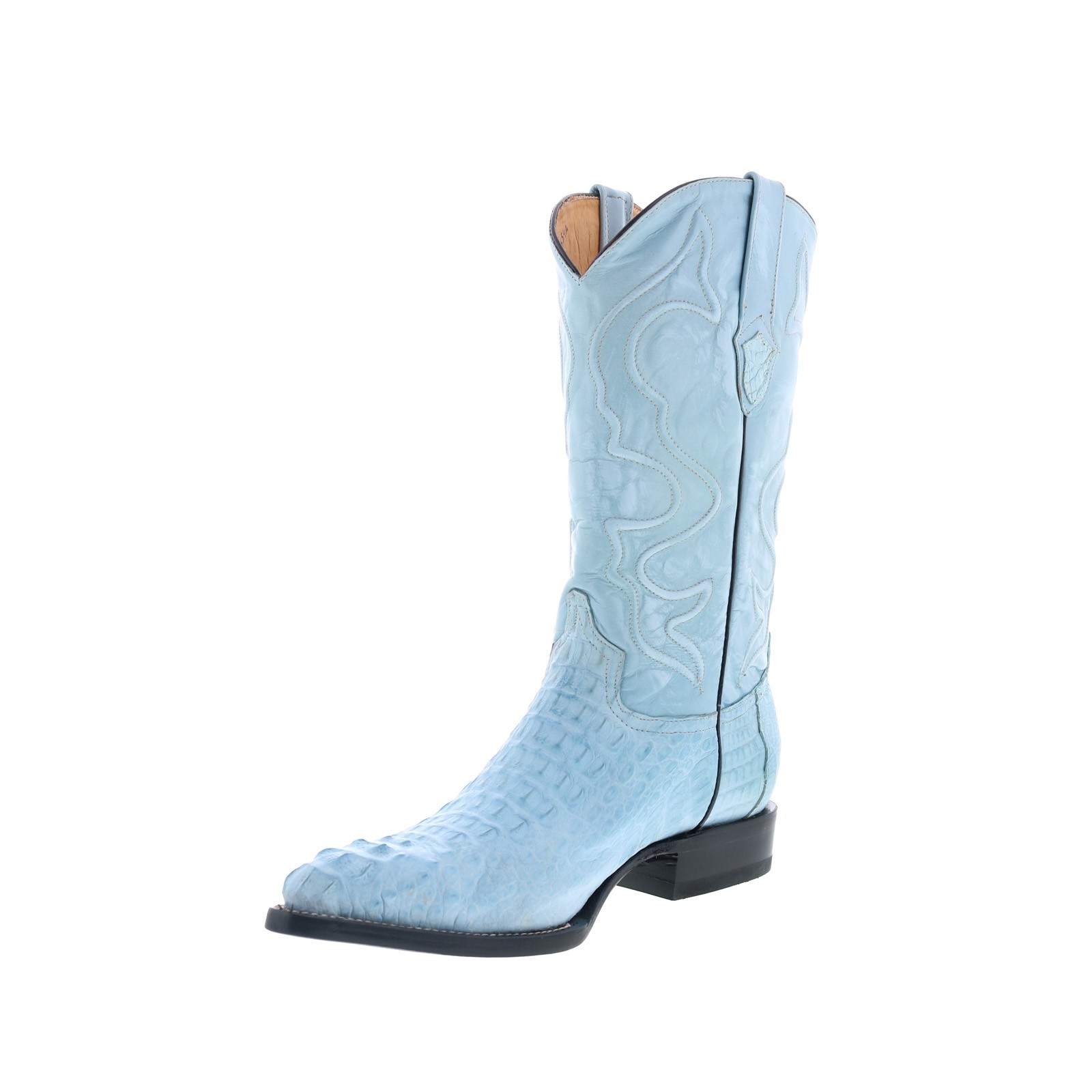 Wild WestCaiman Hornback Boots Chihuaha Mens Blue Wide Cowboy Western Boots