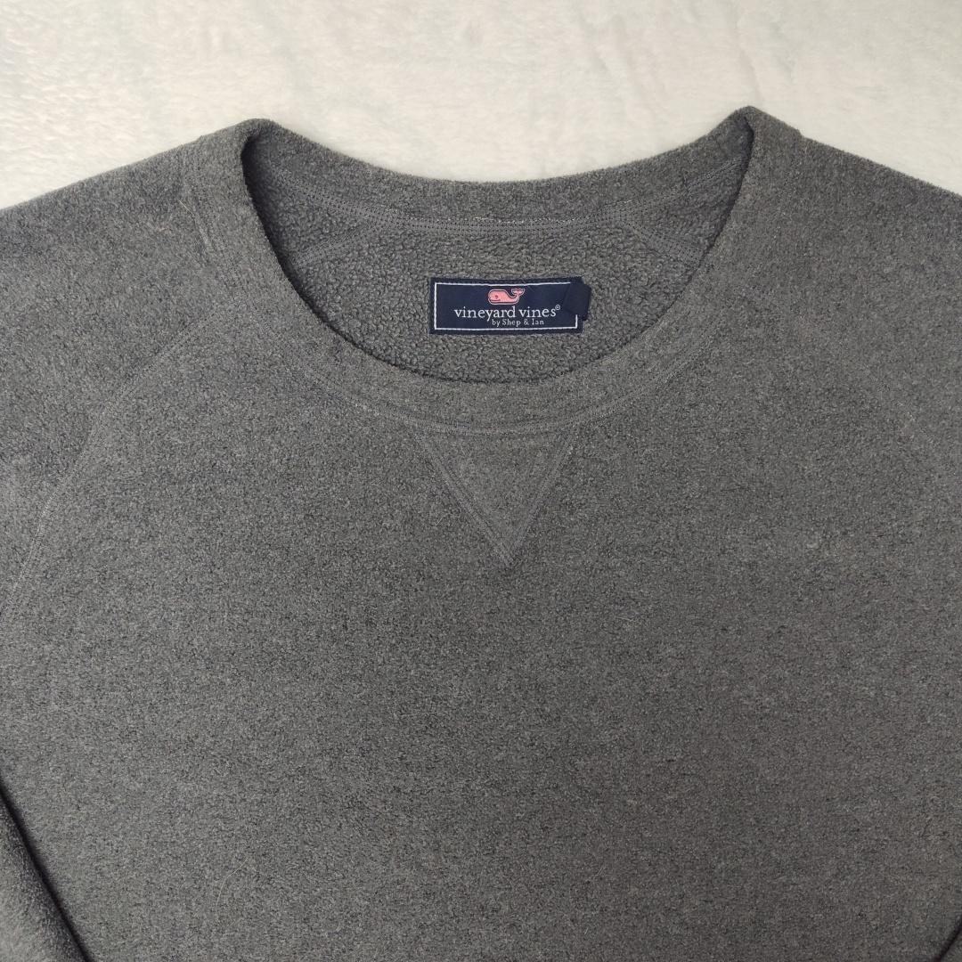 Vineyard Vines Sweater Mens Medium Gray Fleece Crewneck Pullover Soft Casual
