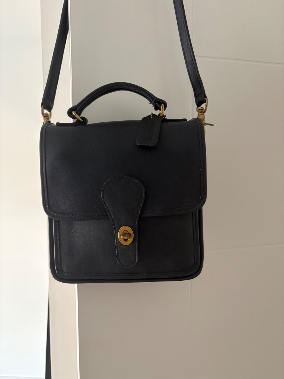 RARE vintage coach station bag blue 5130