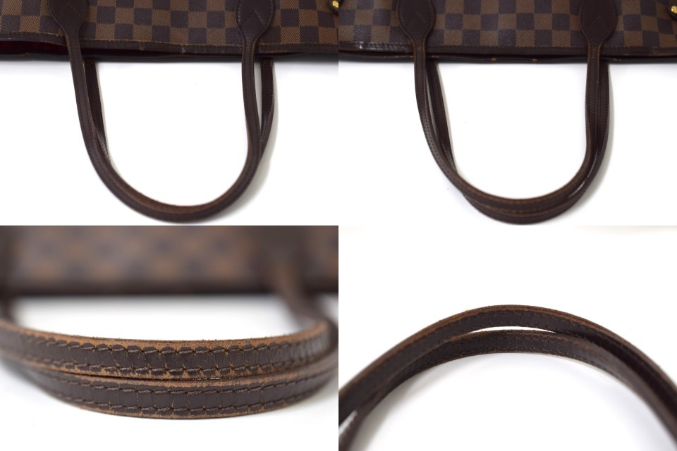 Auth Louis Vuitton Neverfull MM Tote Bag Damier Ebene Canvas N51105 LV 53736