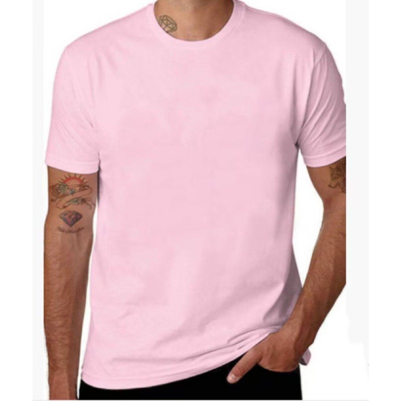 Unisex Solid Color Plain T-Shirt Classic Crew Neck Short Sleeve Basic Casual Tee