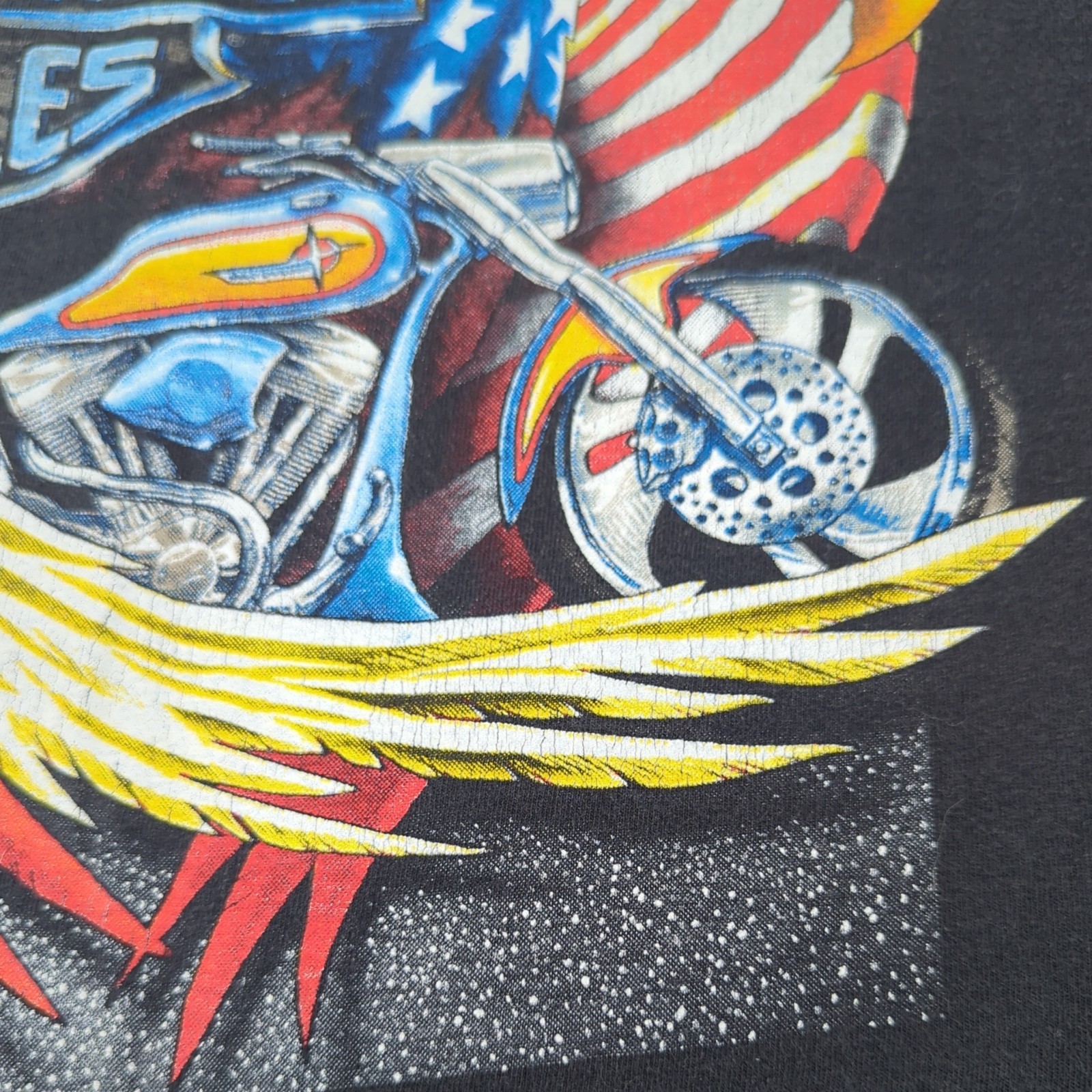 Vintage 1990 Harley-Davidson Eagle Wieblers Bettendorf IA Biker shirt sz M
