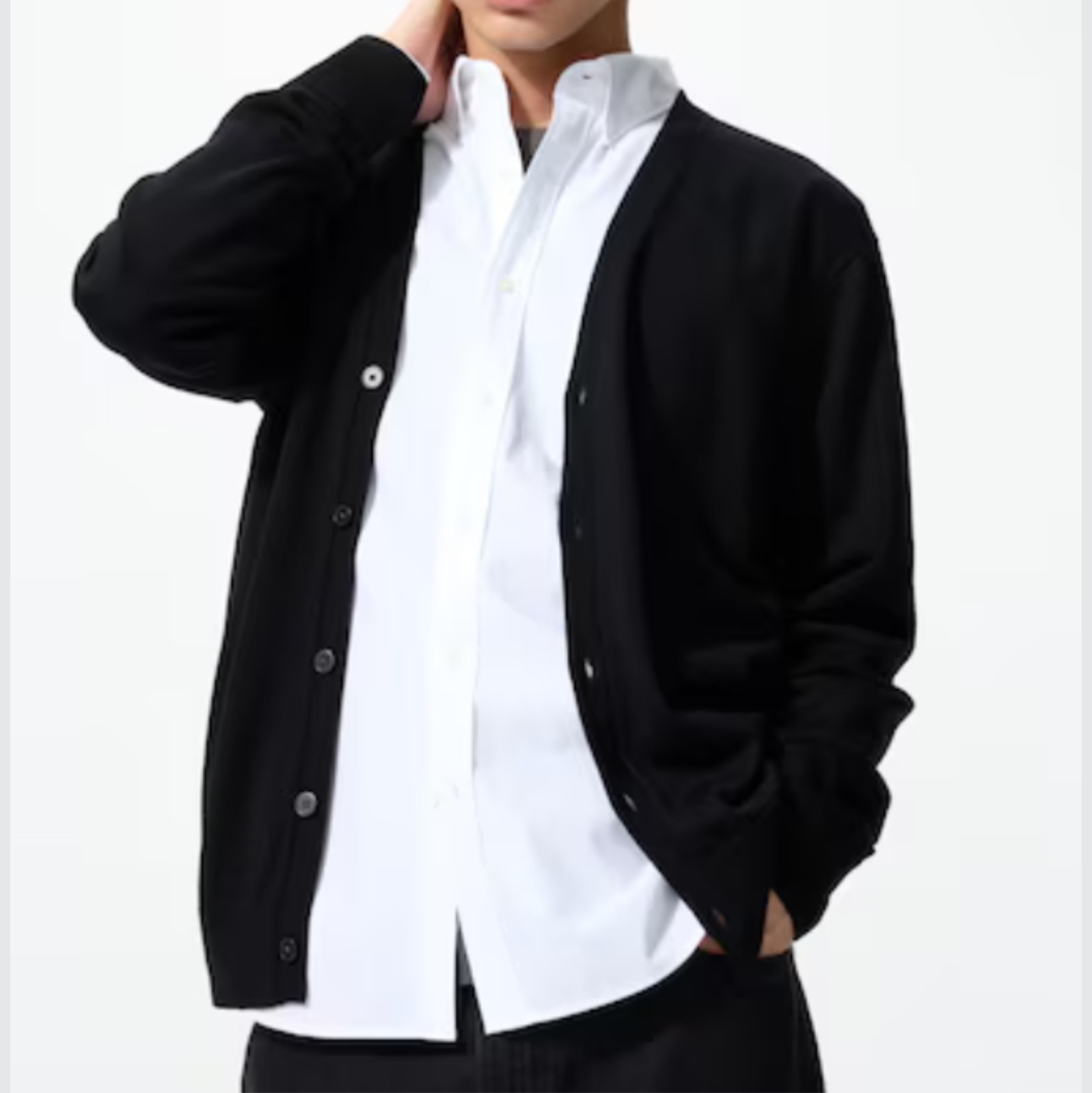 UNIQLO Merino V-Neck Cardigan Long Sleeve XS-4XL 100% Wool Men