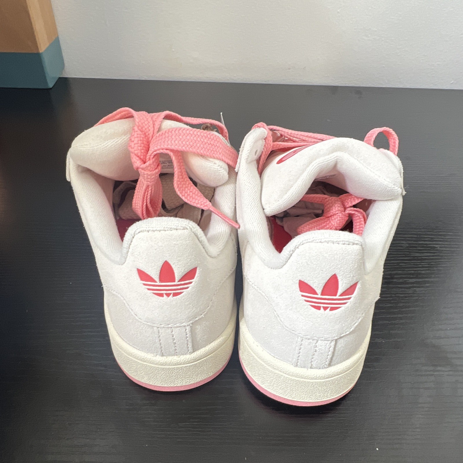 adidas Campus 00s J Unisex Kids Sneaker White/Pink Suede US 6 EU 38 2/3