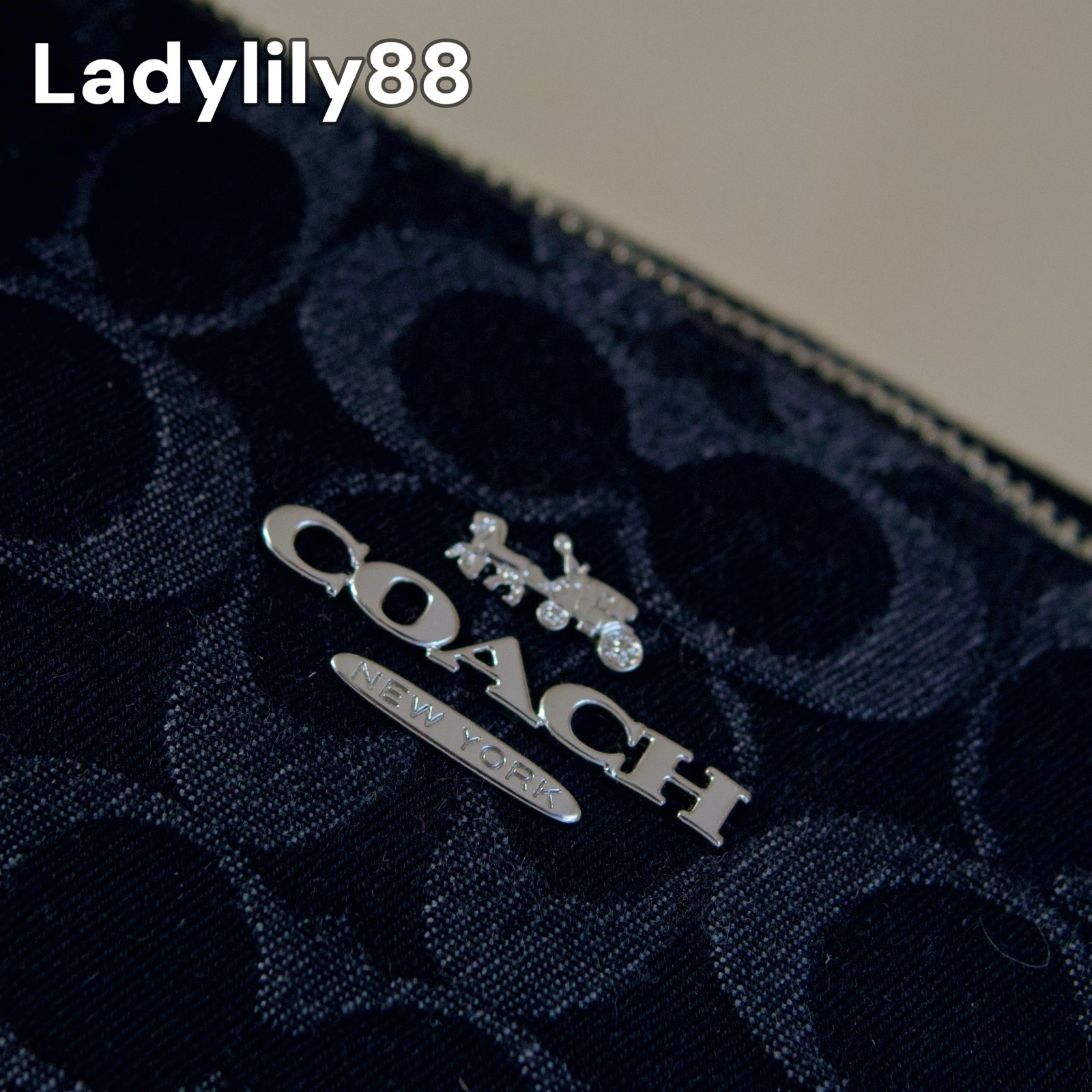 NWT Coach CDB92 Asher Shoulder Bag Signature Denim Vachetta Smooth Leather $350