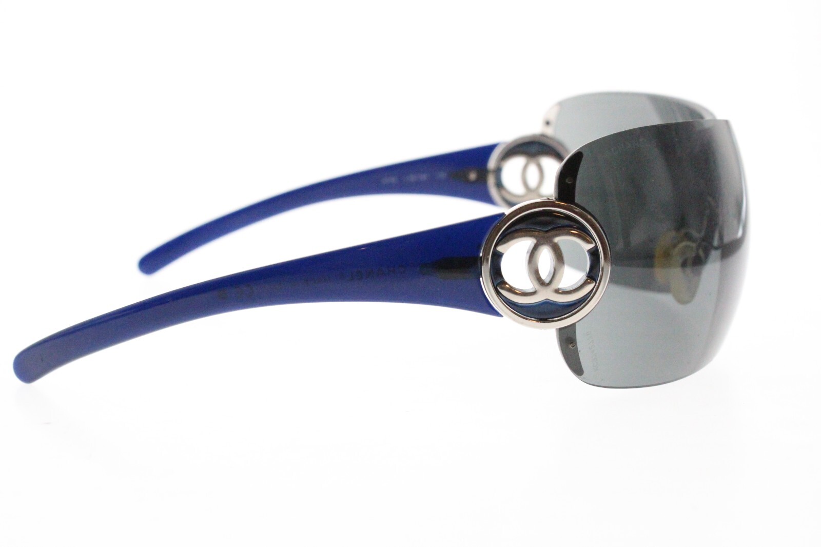 CHANEL Sunglasses AUTHENTIC Mask 4145 c. 351/87 Blue Silver 115 mm Italy
