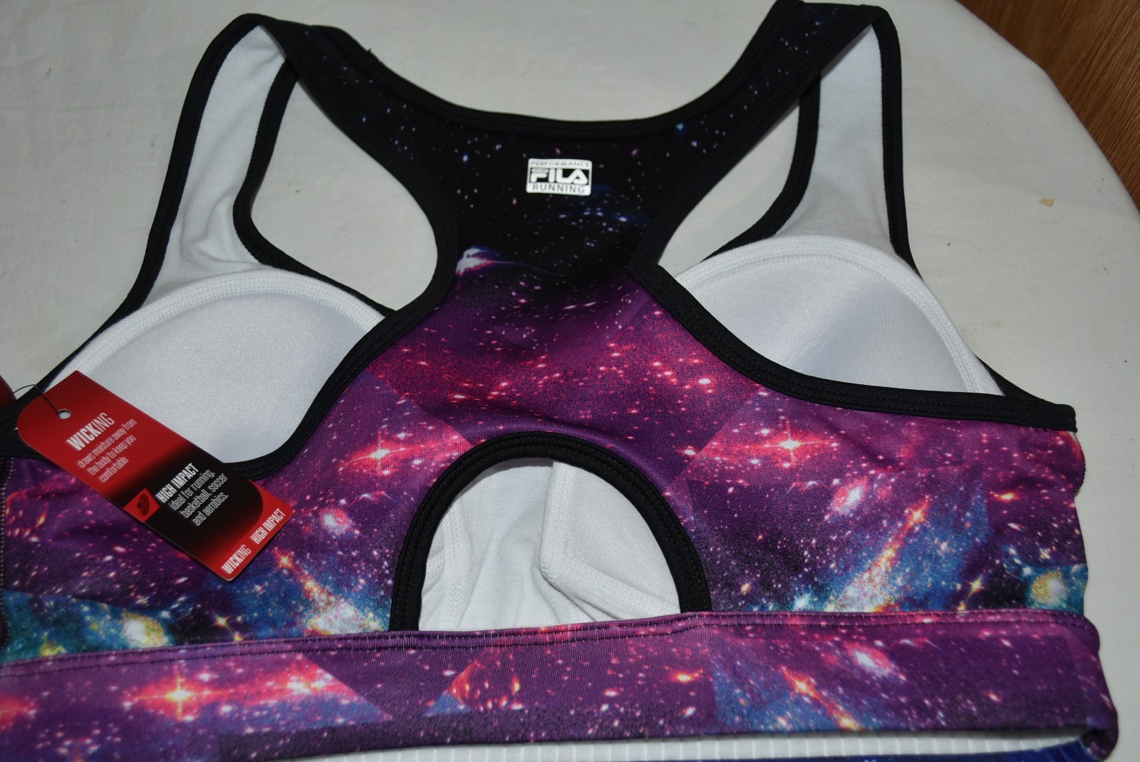 Performance Sport FILA SEXY multi colored Bra Running exercising Large New
