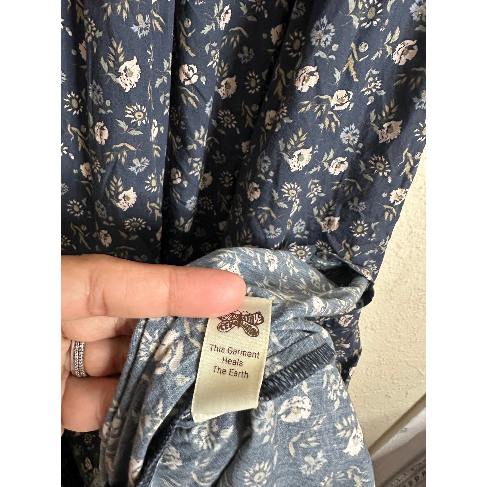 Christy Dawn Greta Dress in Oat Straw Blue size XS (FLAWED)