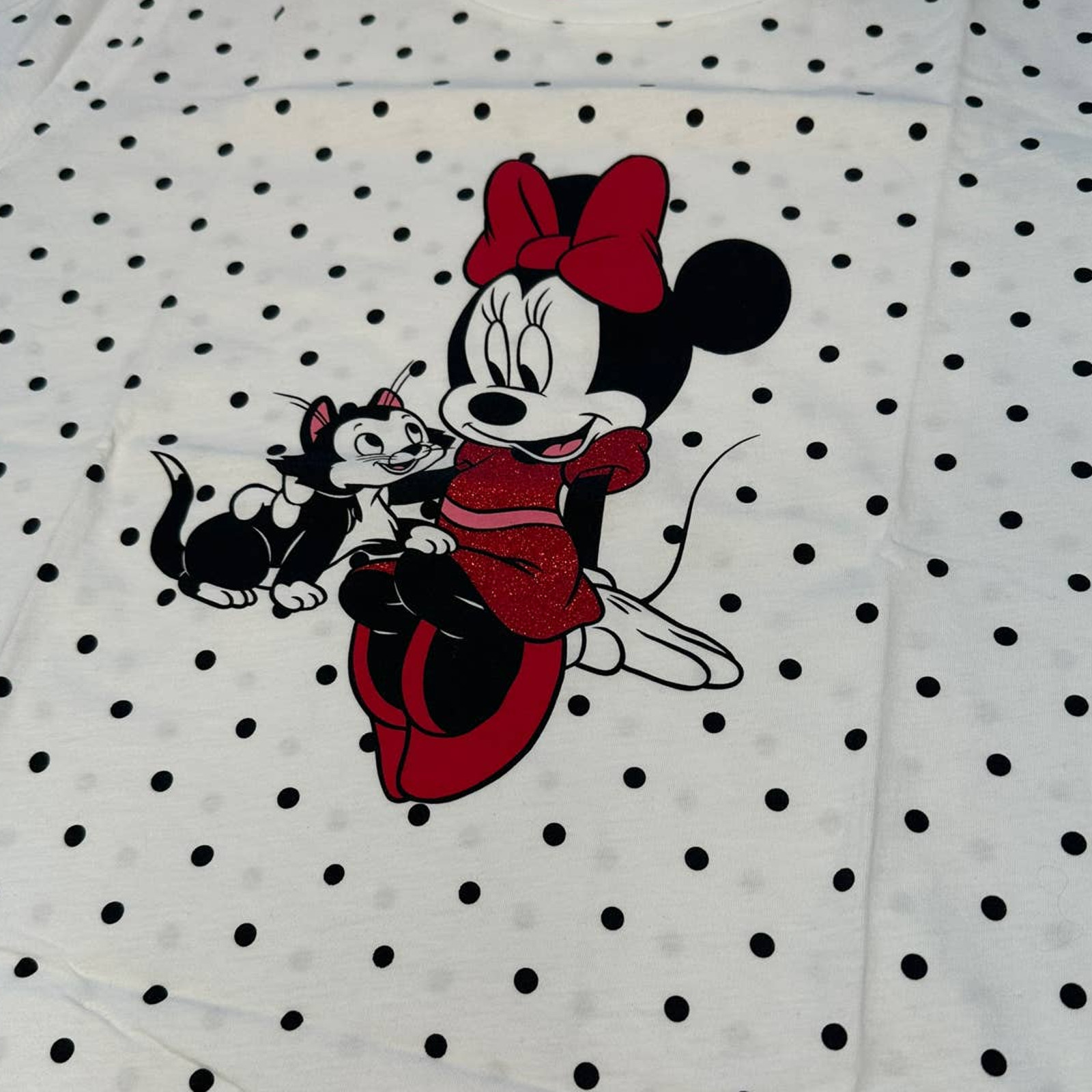 kate spade new york minnie and figaro t-shirt XS Fresh White short Sleeves