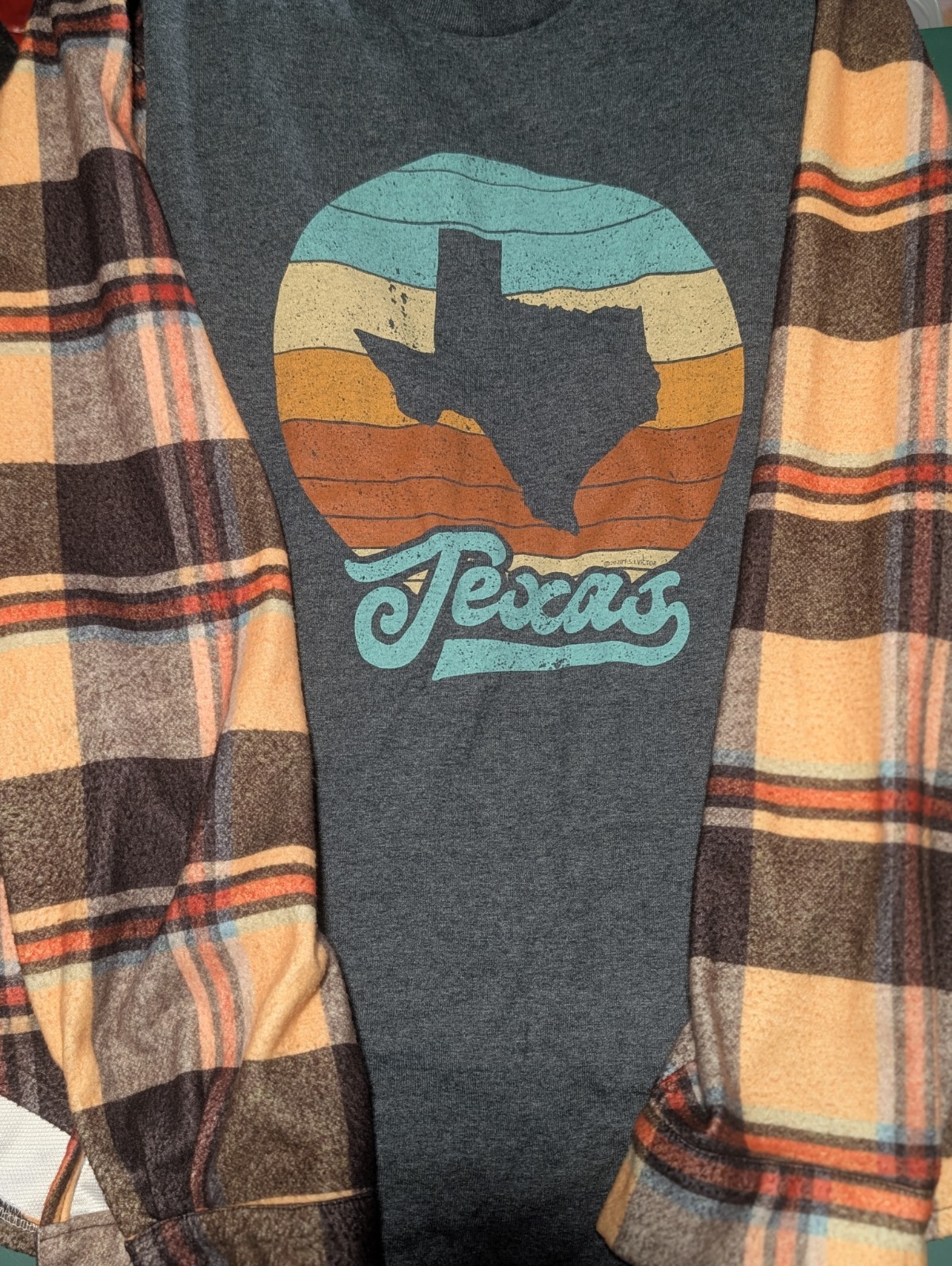 mixed media Texas flannel