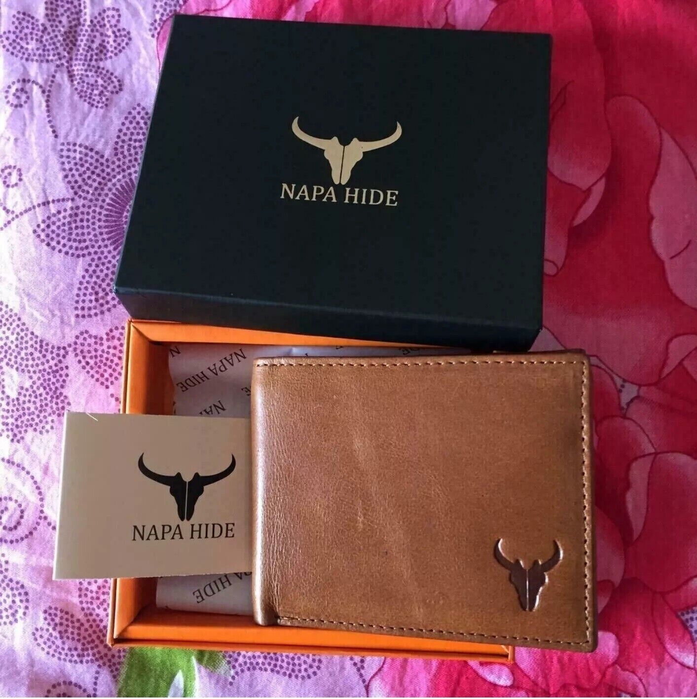 Genuine Leather Bifold Wallets For Men RFID Blocking Slim (MENS BROWN WALLET++)