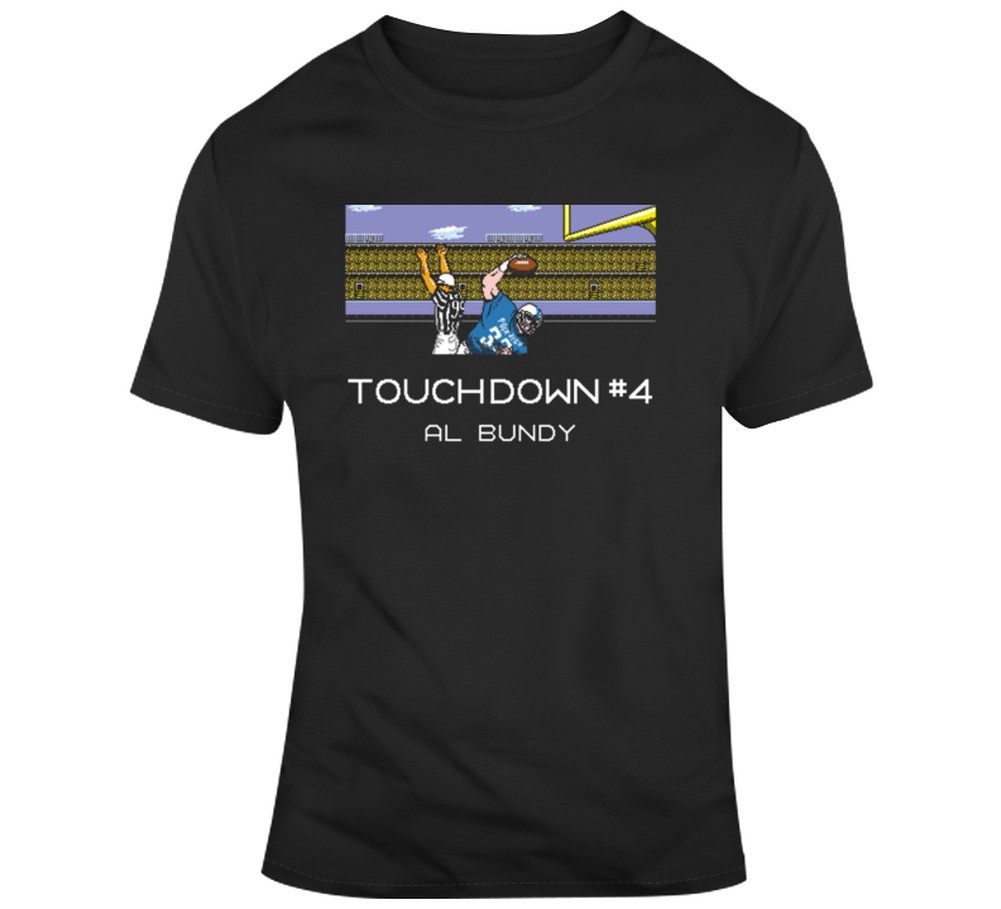 Married With Children Tecmo Parody Al Bundy Touchdown Tv Show Fan T Shirt