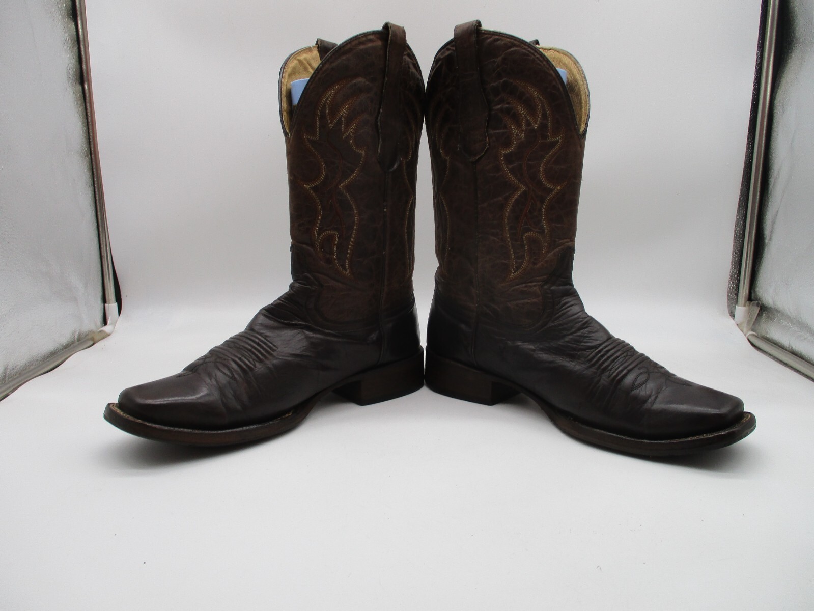 Circle G L5094 Brown Leather Square Toe Western Boots Women’s SZ 10 D