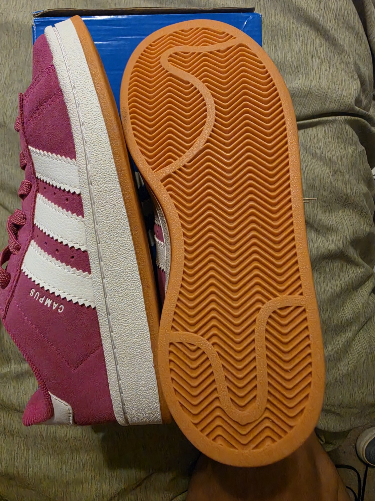3y adidas Campus 00s EL C Unisex Kids Suede Low Top Sneakers Pink/White JH6328