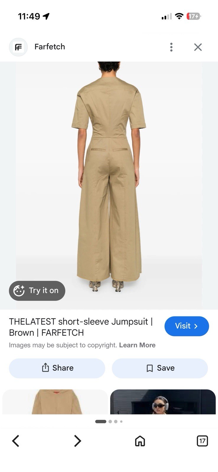TheLatest Bianca Made in Italy Short Sleeve Wide Leg Jumpsuit IT 38 NWT