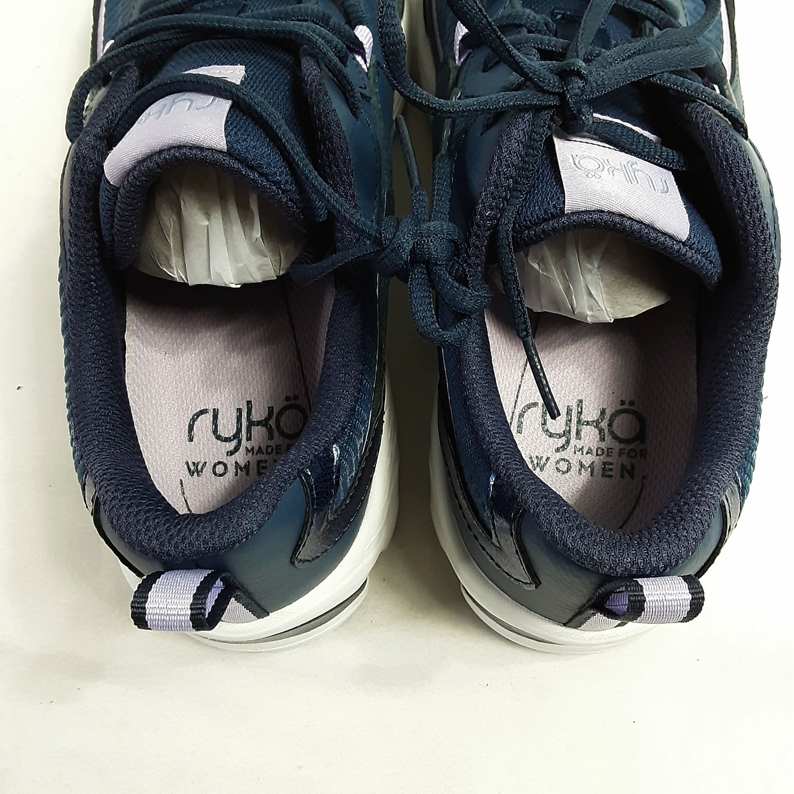 N ew, Womens Blue RYKA Imagine Athletic Running Mesh Lace Up Sneakers (8.5 M)