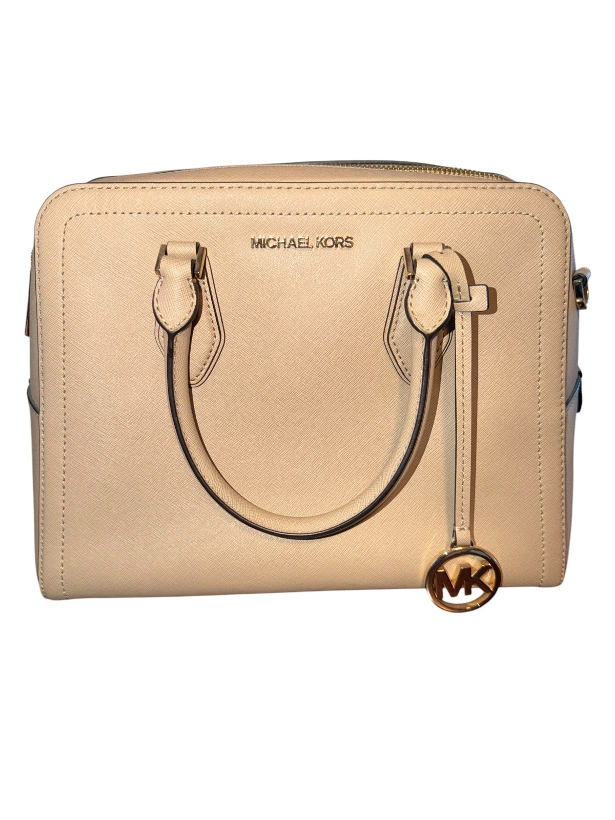 Michael Kors Handbag Medium Satchel Cream Color with Detachable Stap