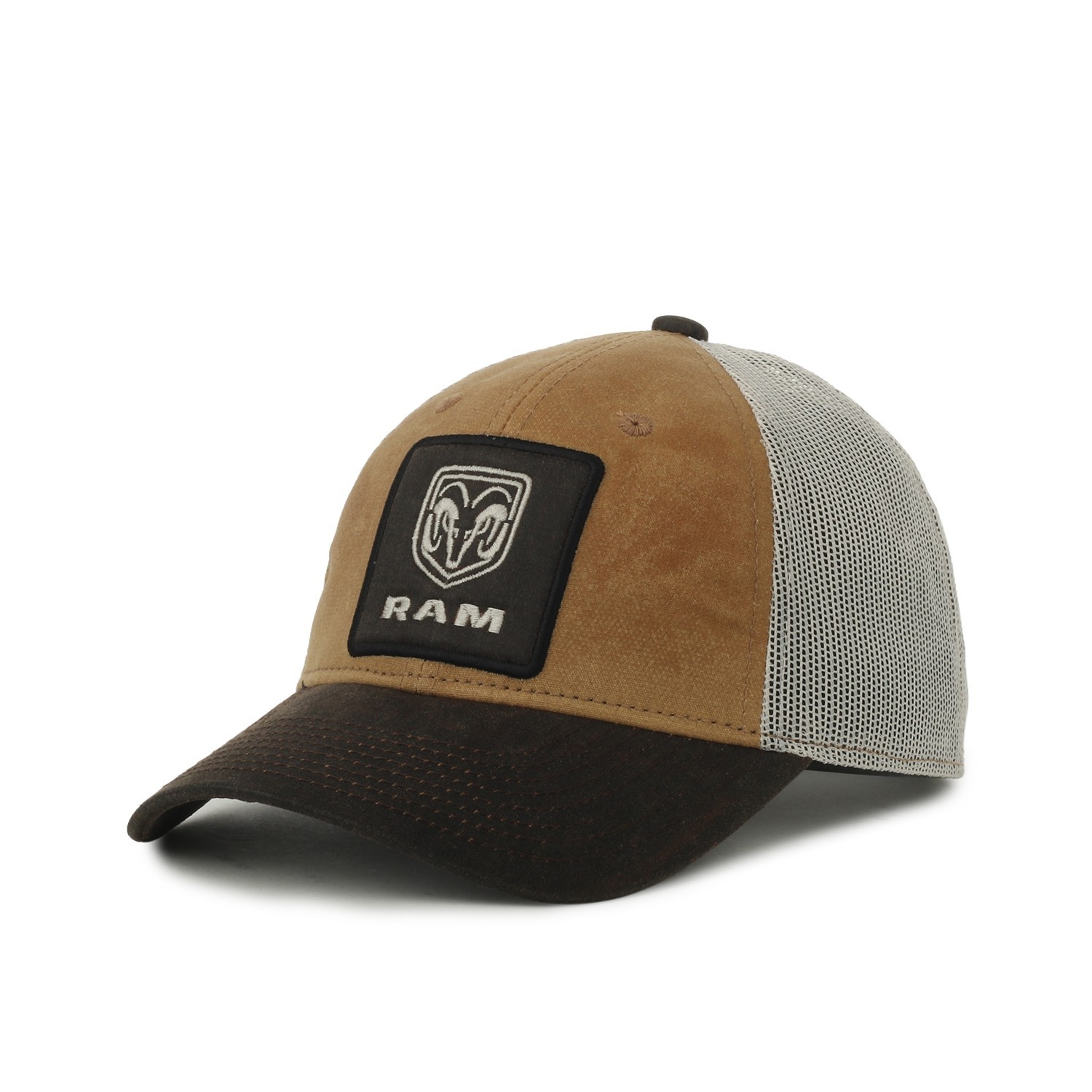 Dodge Ram Tan Dad Hat Low Profile Structured Mesh Back Adjustable Cap