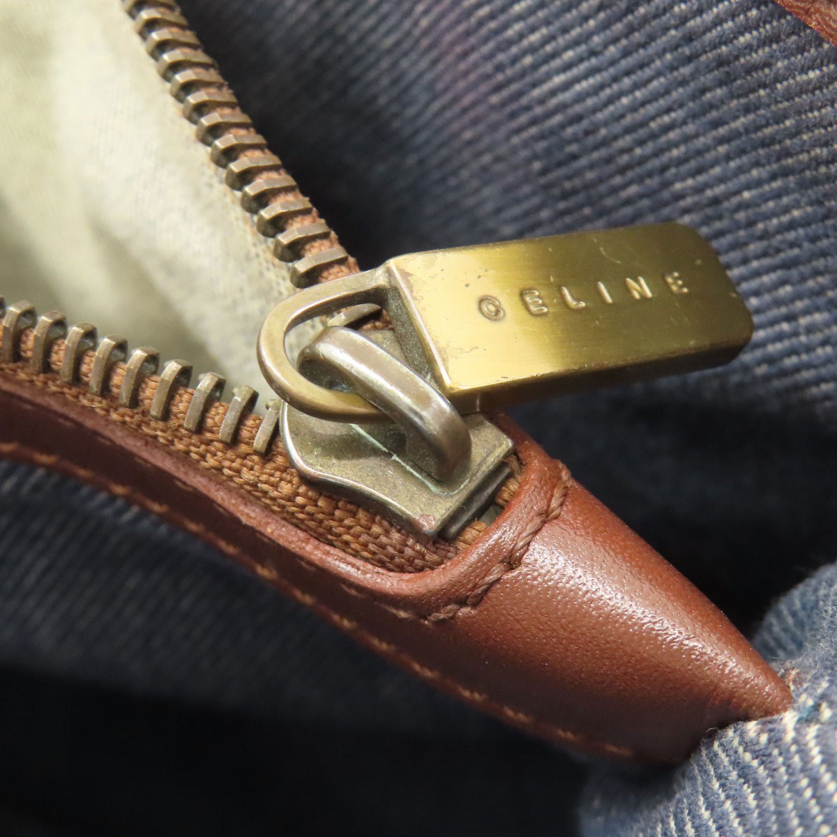 CELINE Boogie bag Handbag Denim Leather Ladies [Used]