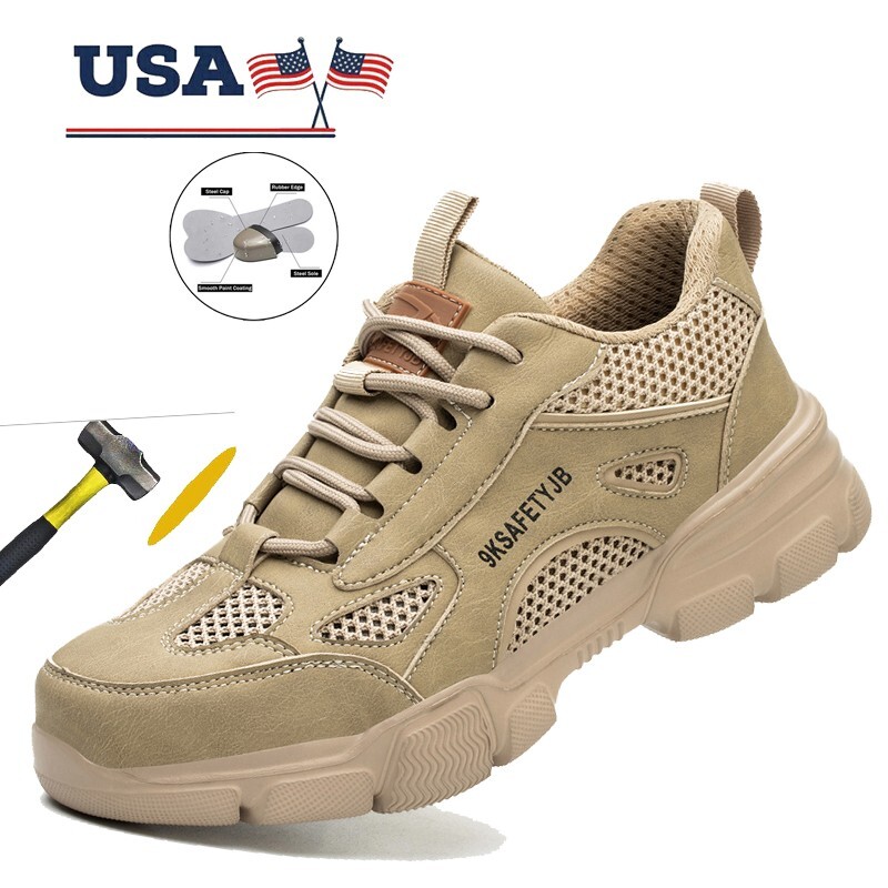 New Men Work Safety Shoes non-slip Roofing Shoes Indestructible steel toe shoes