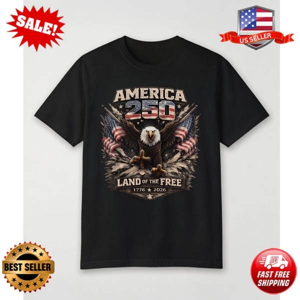 America 250 Years Freedom Shirt 1776-2026 Patriotic USA Flag July 4th Tee