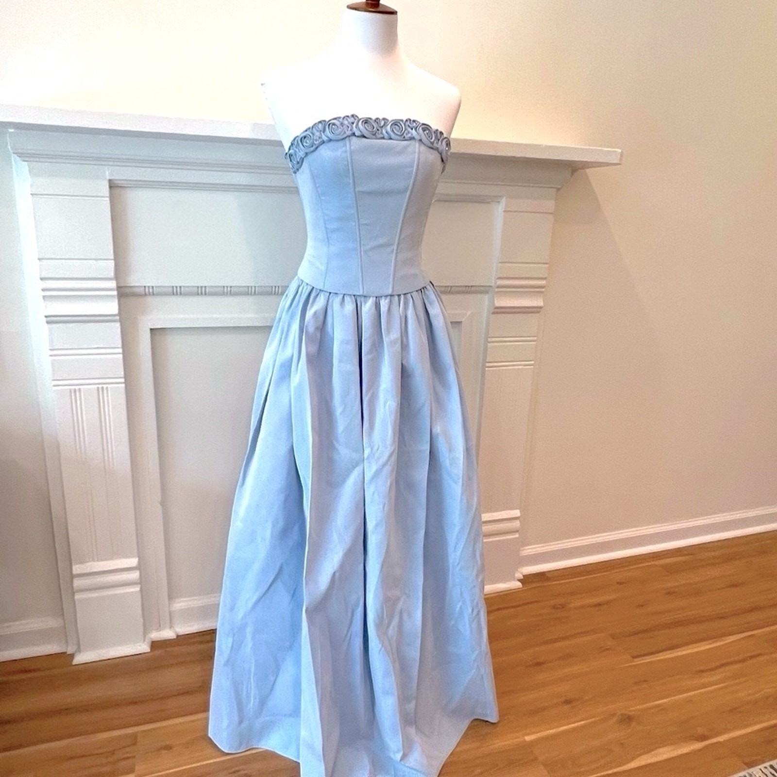 Vintage XS Formal Gown Mcclintock Dress Gunne Sax Strapless Fairy Princess Hoco