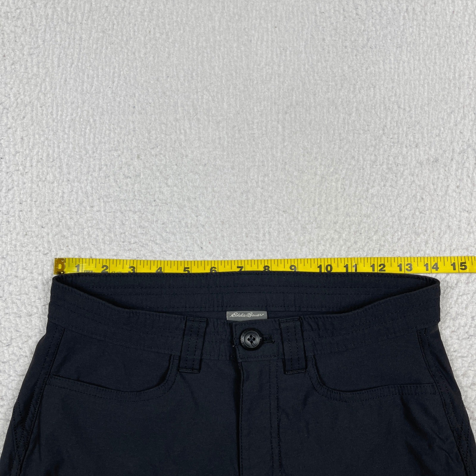 Eddie Bauer Rainier Capri Pants Womens 6 Black Hiking Outdoor Travel Vacation