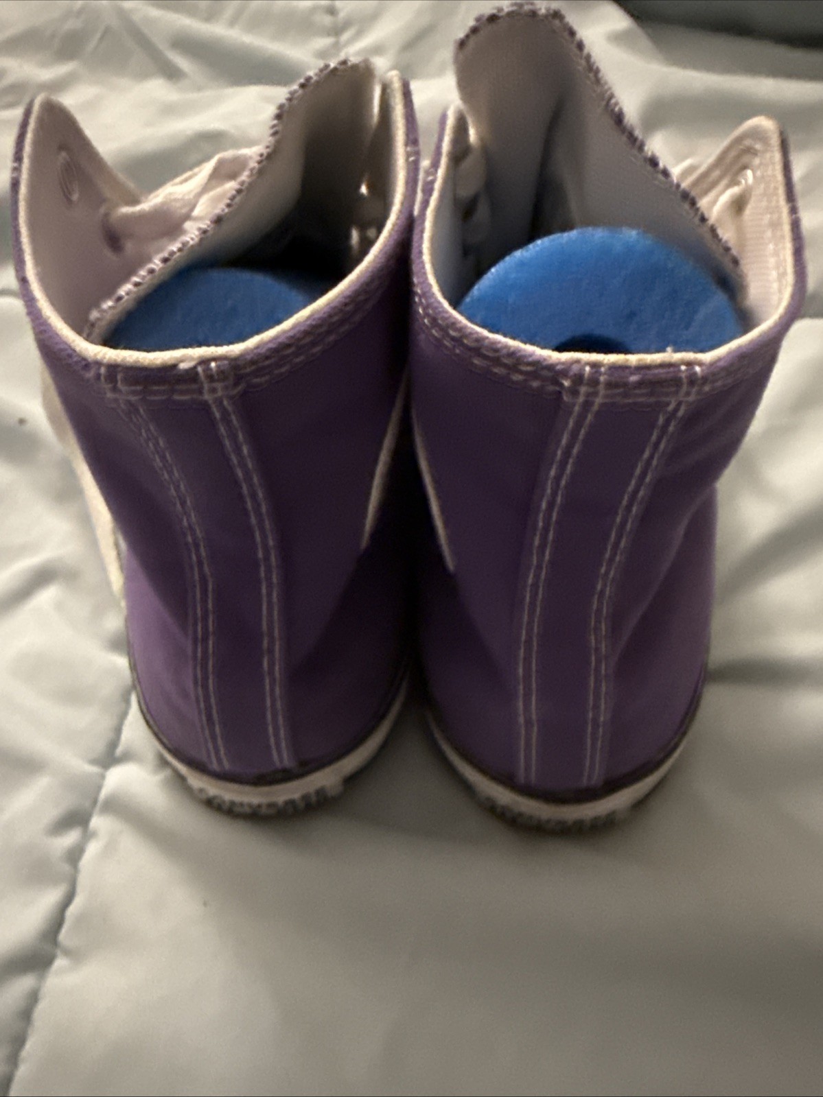 Purple Converse High Top Sneakers With White Accents Unisex Sneakers M8 W10