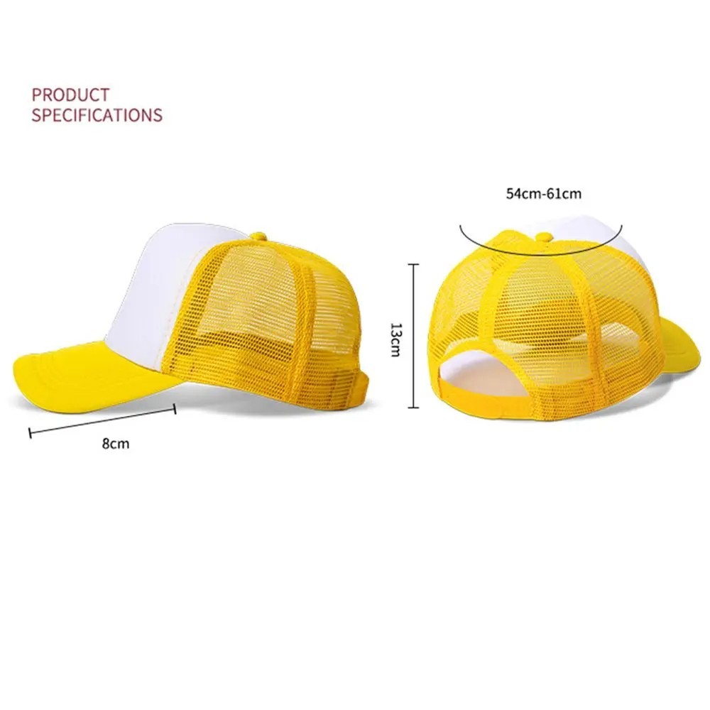 Mens Womens Trucker Hat Mesh Back Plain Solid Snapback Baseball Cap Blank Visor