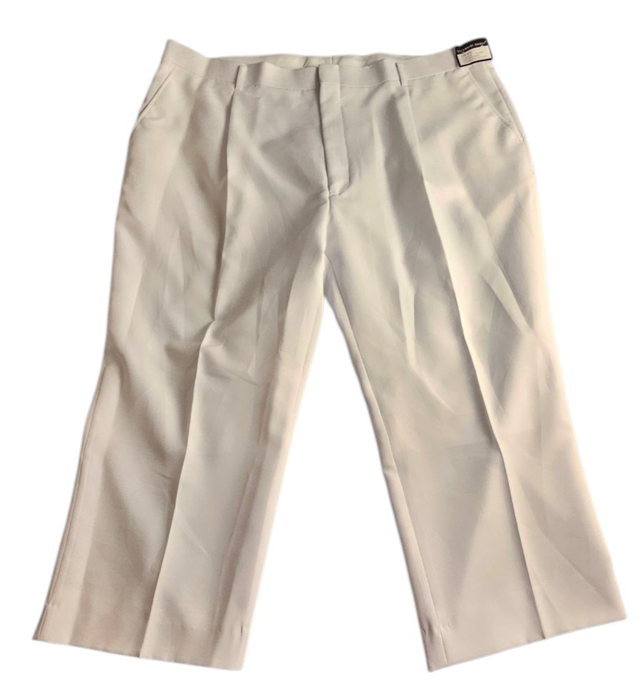 Vittorio St. Angelo White Suit Split Collar 2 Button 54R Pants 48×26 Formal NWT