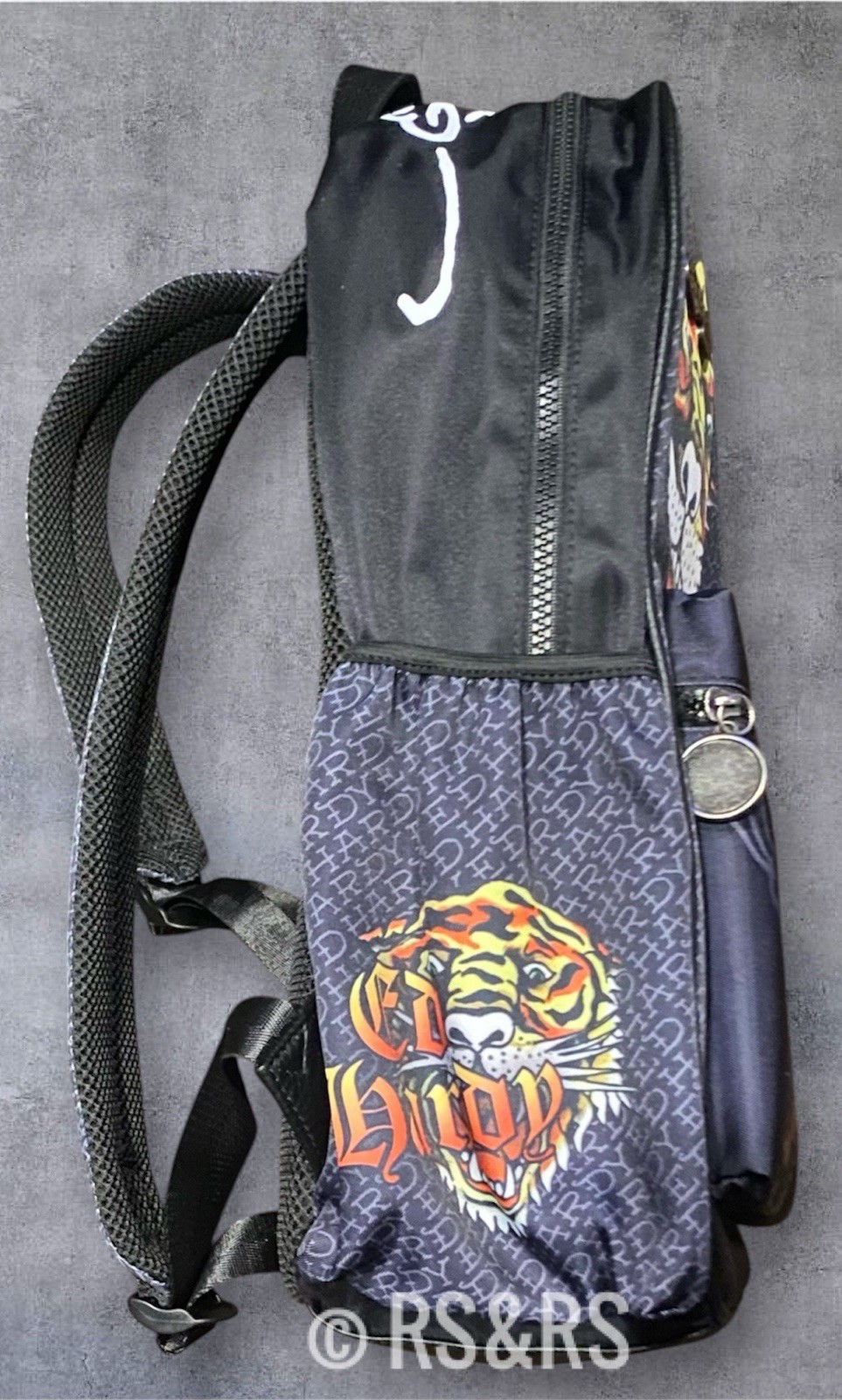 Ed Hardy Screaming Tiger Graphic Tattoo Large School Bag Backpack ~ Y2K ~ NWT