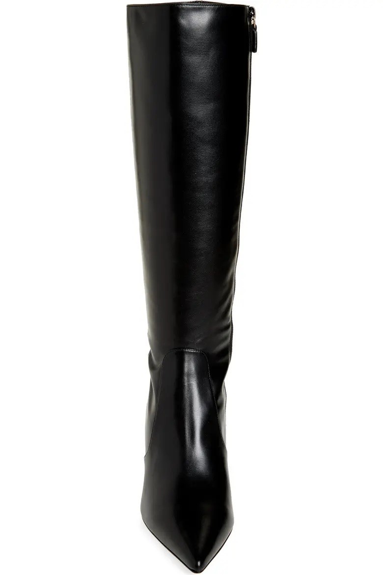 Stuart Weitzman Supersculpt Zip Boot 75 Black Leather Knee High NWT Sz 10.5