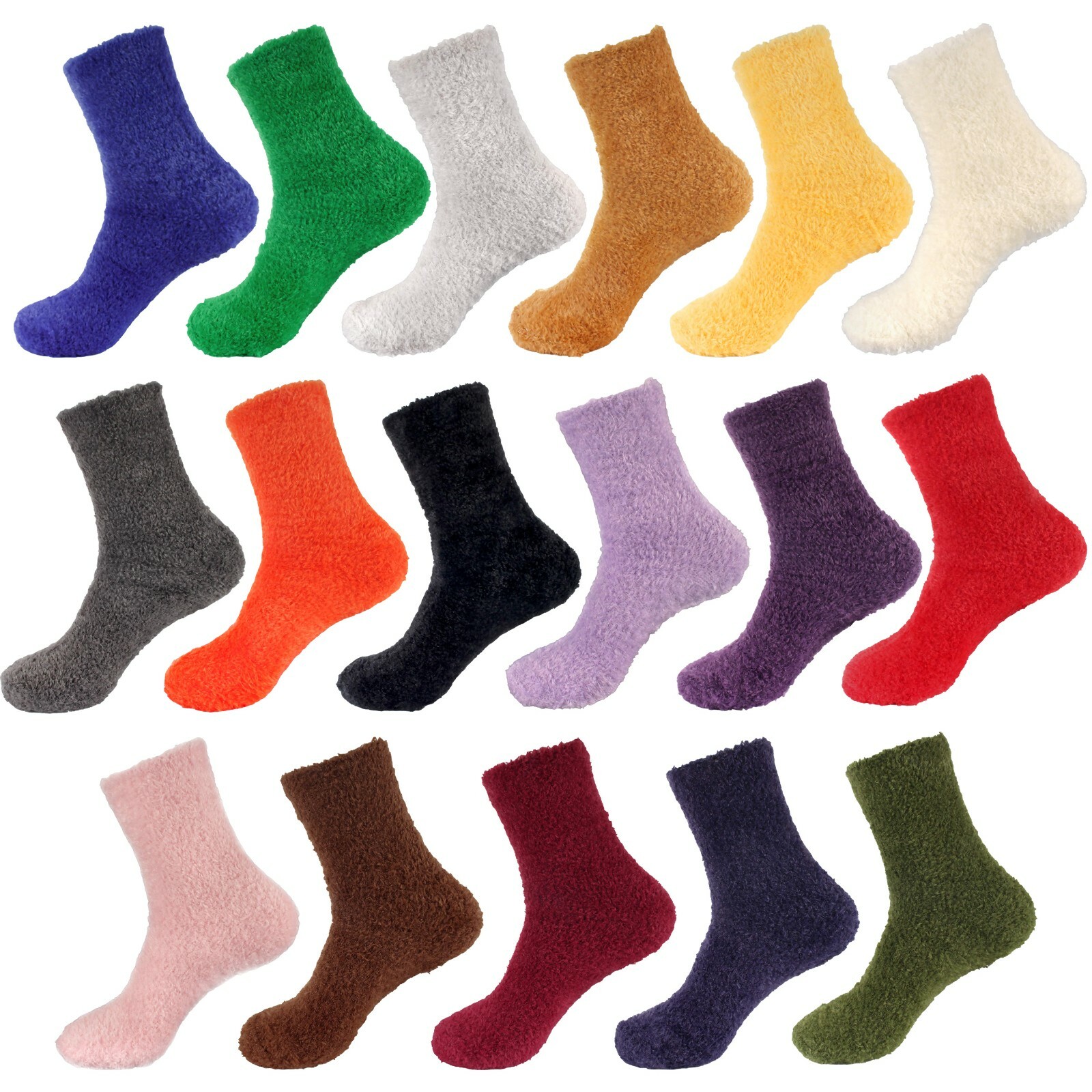 Women’s Super Soft and Cozy Feather Light Fuzzy Socks – Multiple Color Options