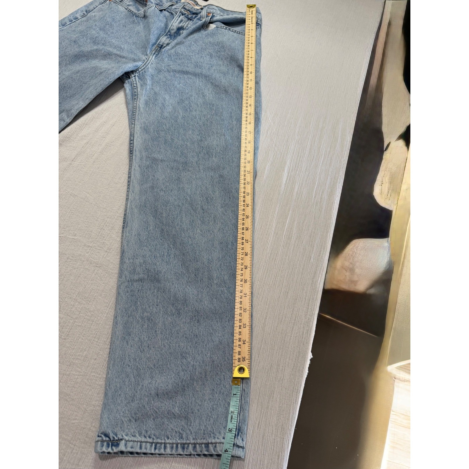 Levi’s Low Pro Straight Jeans Light Wash Blue Denim Women’s Size 30