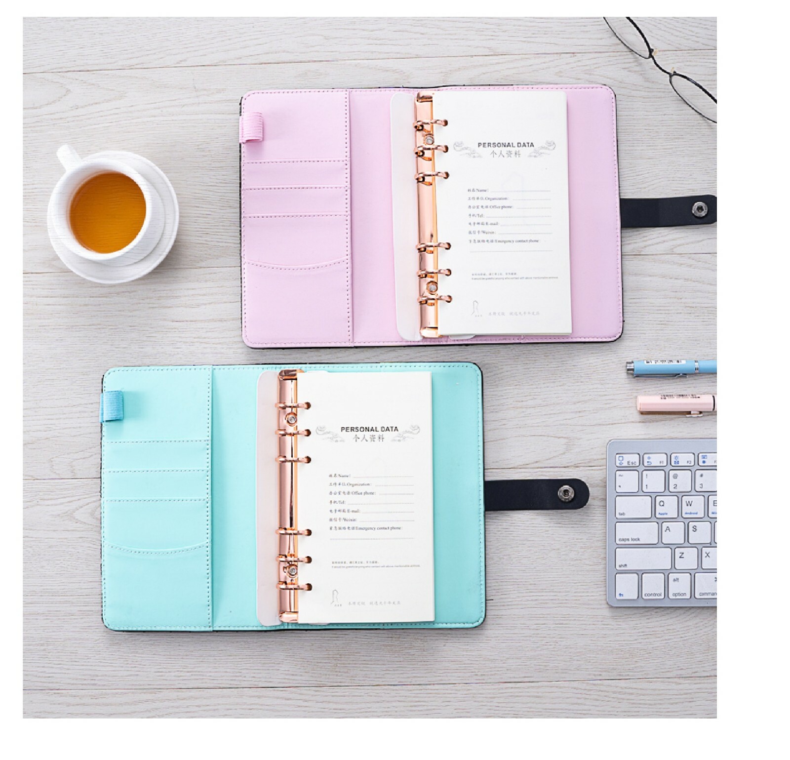 💗 Luxury Black Quilted Checkered A6 A5 Agenda Binder Planner Cash Envelope