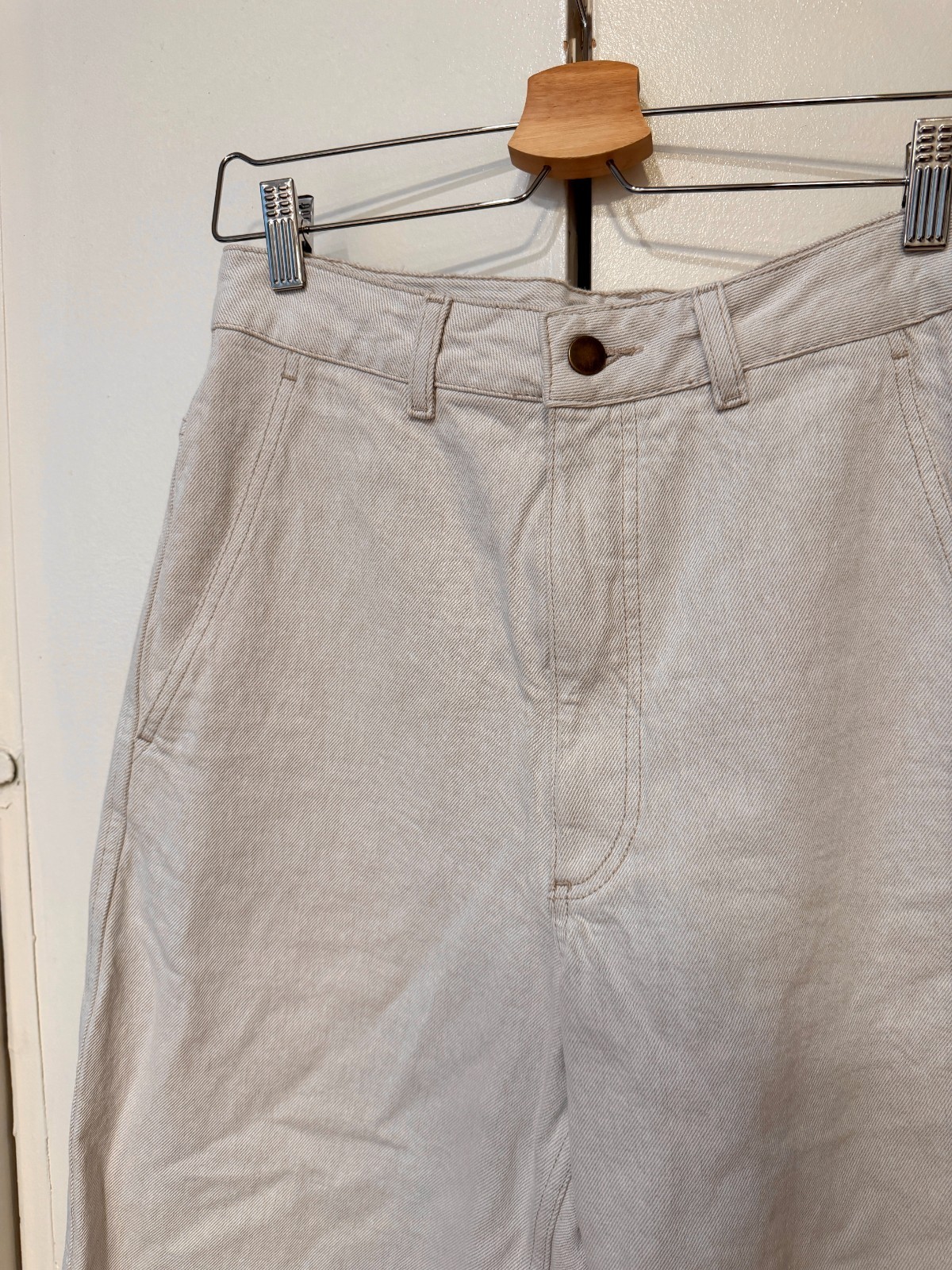 NWT Souer Clovis Trousers in Wide Curved Denim Cut Womens Size FR36/US4