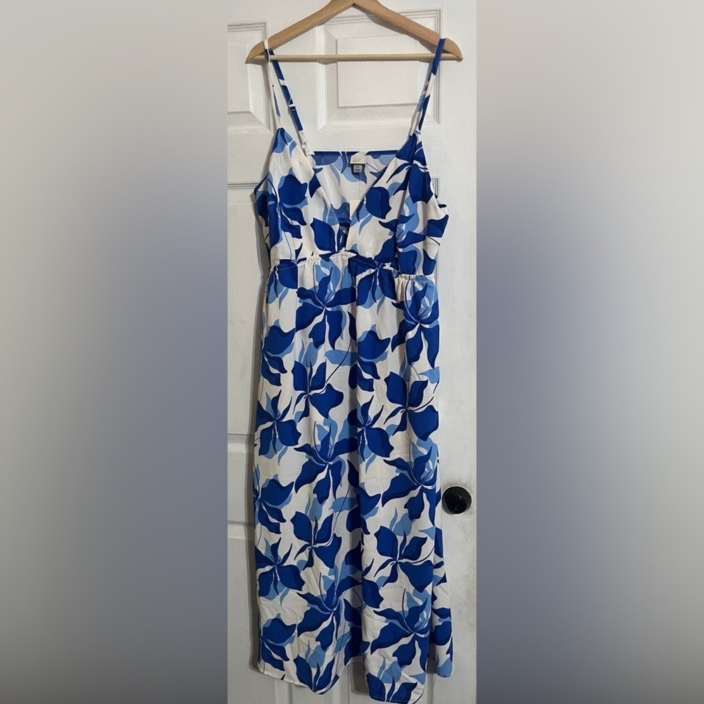 a new day Blue and White Floral Maxi Dress