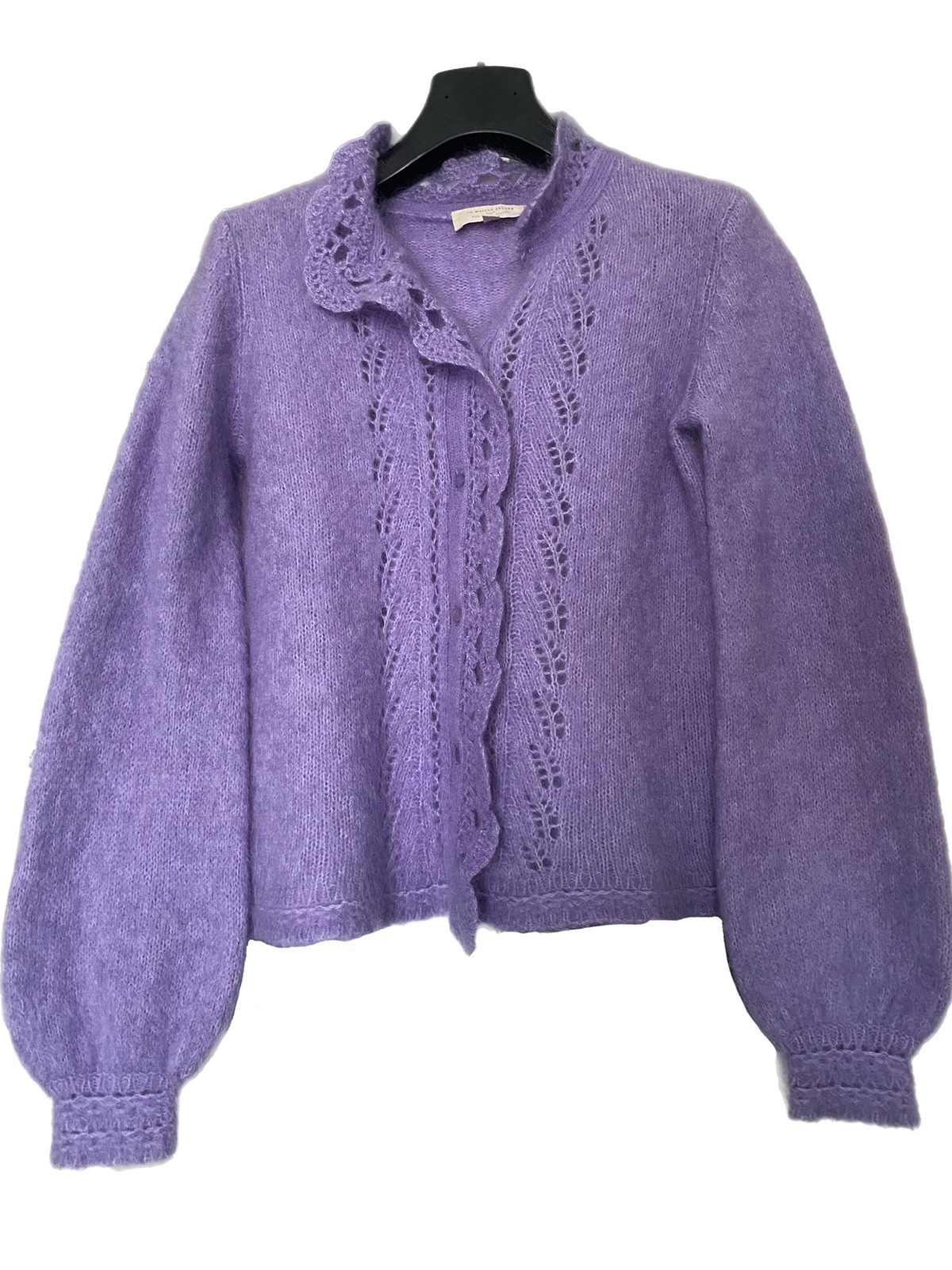 La Maille Sezane Angie cardigan purple 💜 Sézane elegant mohair wool sweater