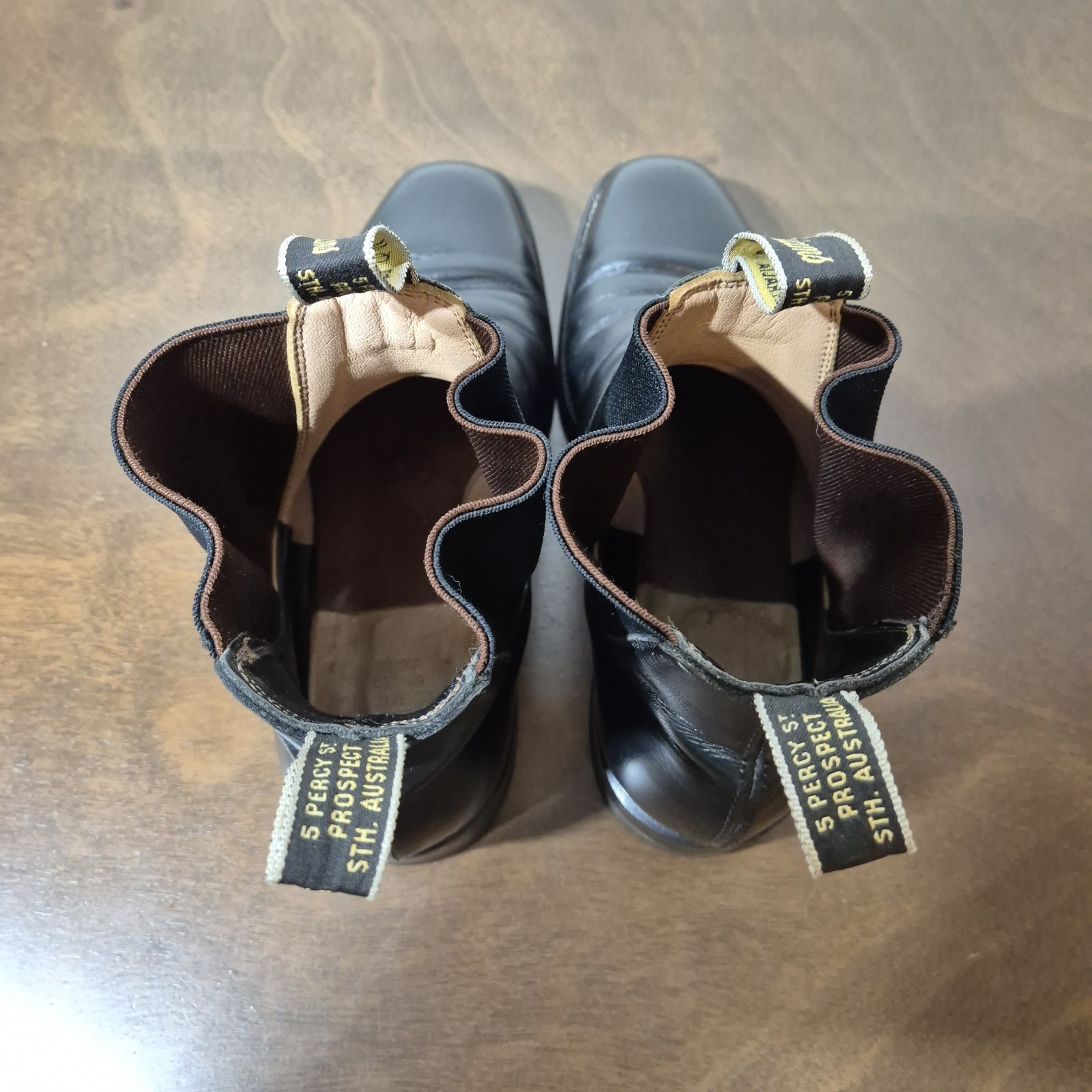 R.M. Williams Comfort Craftsman Boots Black Leather Chelsea Size 7G Wide Topy