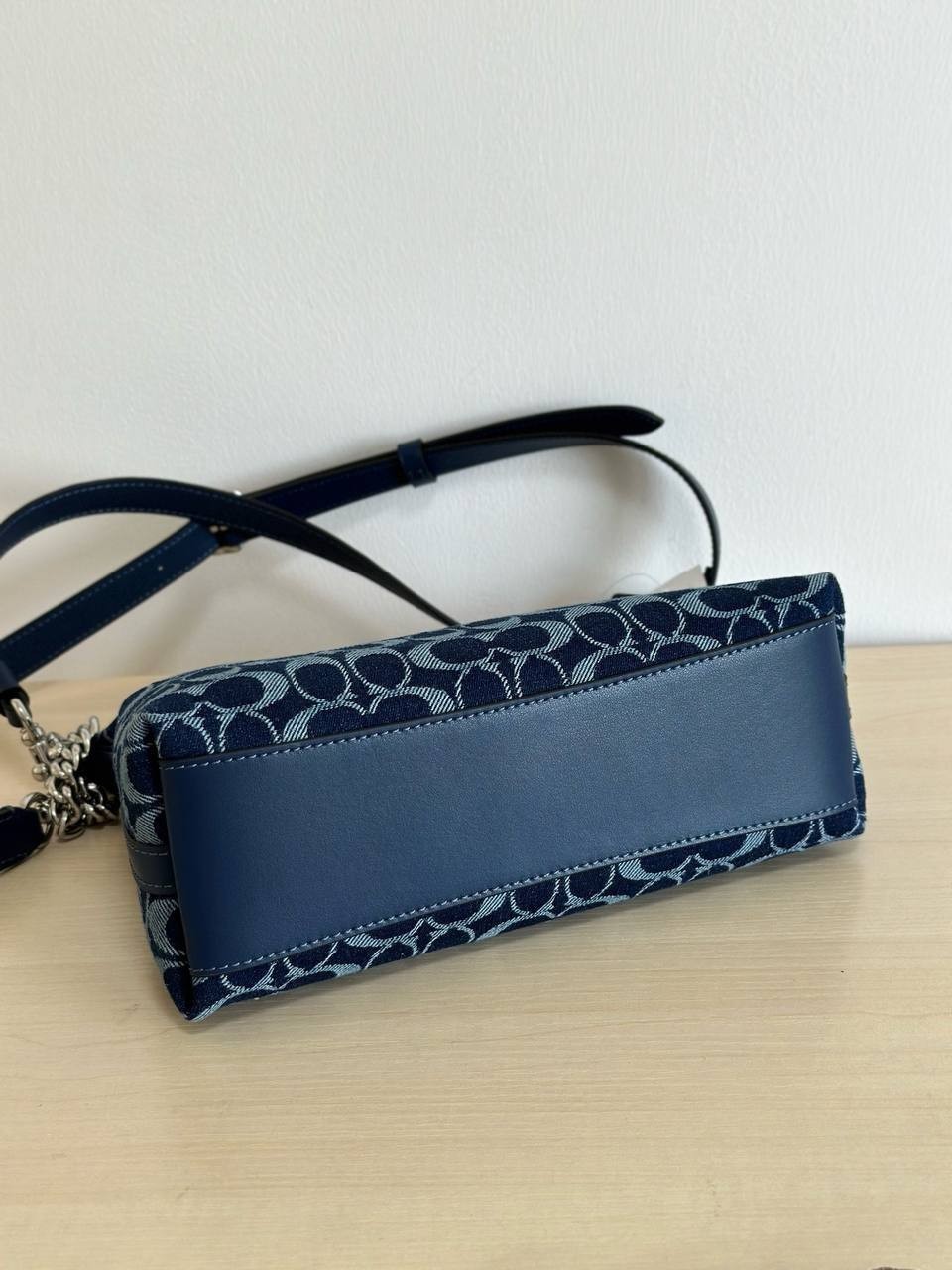 COACH CAM27 Juliet Shoulder Bag In Signature Denim Deep BlueOutlet new