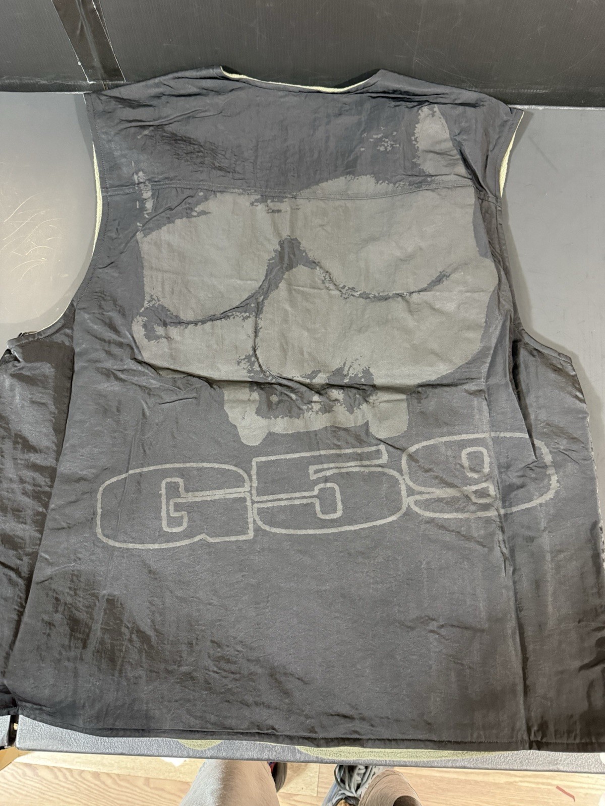 G59, Grey Five Nine Records Reversible Vest Size XXL Black and Green NWT