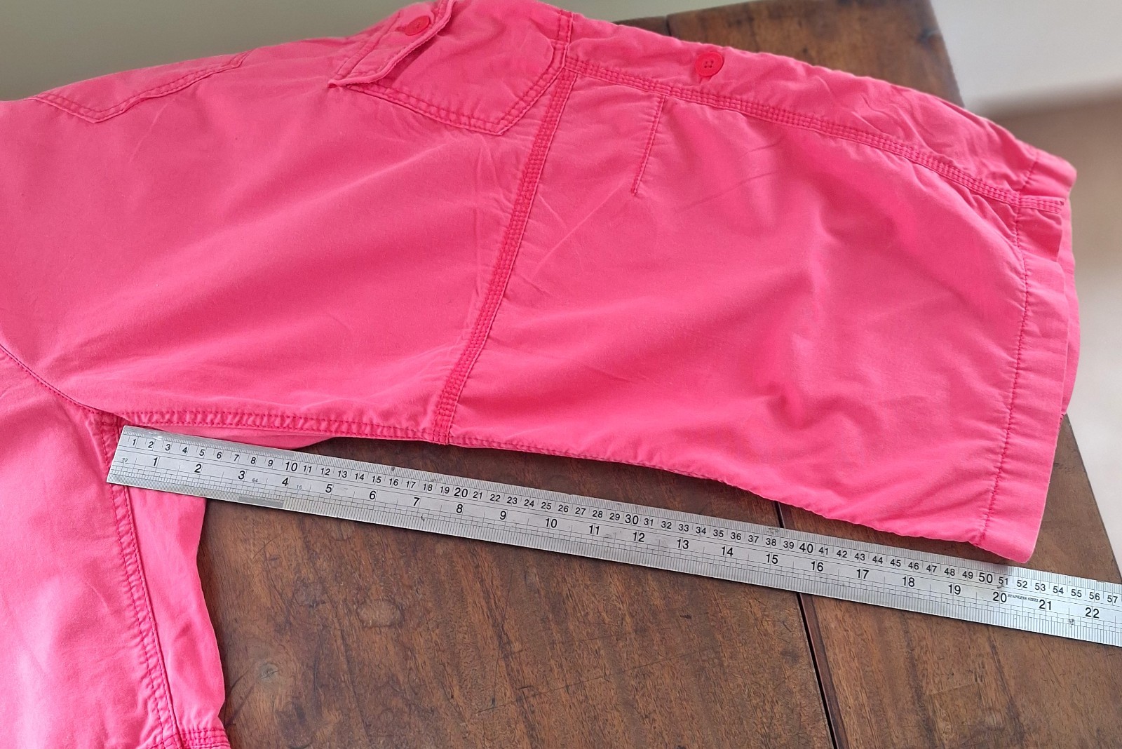 M&S Cargo Combat Trousers Cropped Adjustable Length UK22 Hot Pink 100% Cotton