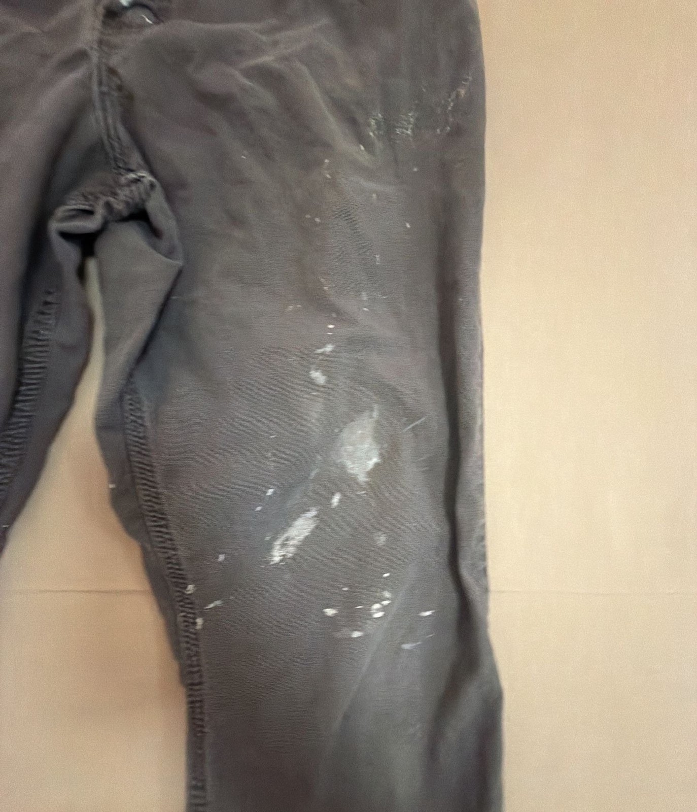 Carhartt Relaxed Fit Pants 36×34 Black Gray Distressed Paint Splatter Workwear