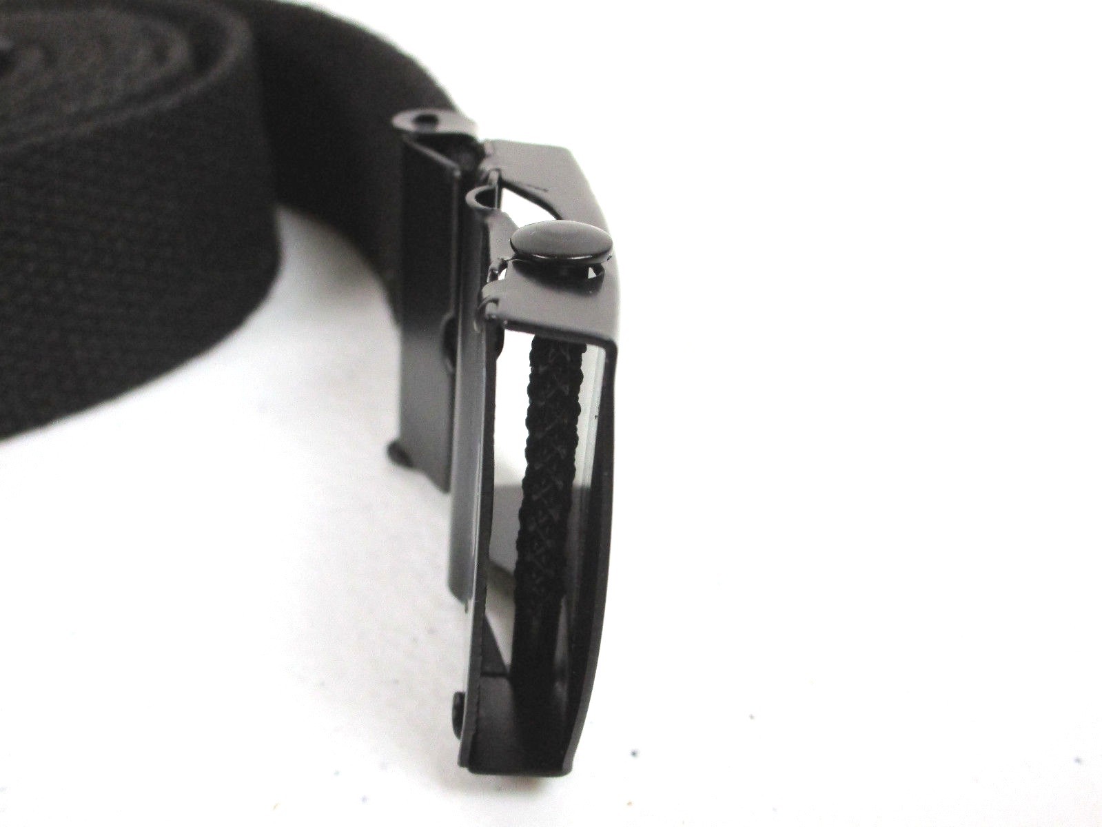 Black Nylon Cotton Web Belt Automatic Buckle Fits Sizes 32 To 48 New Tactical