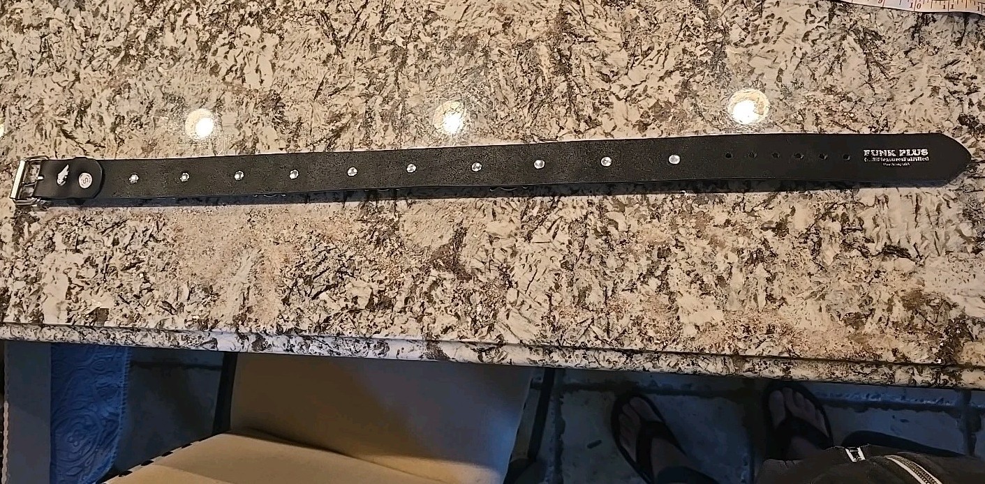 Funk Plus Skull and Crossbones Belt High Quality Punk Goth Made In USA