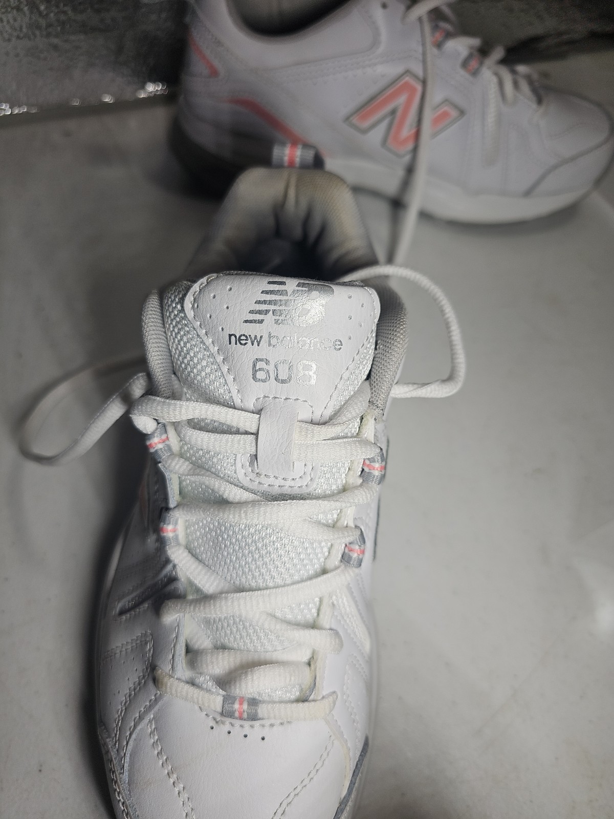 New Balance 608v5 White, Pink, Gray Womens US 6.5, UK 4.5, EU 37, CM 23.5