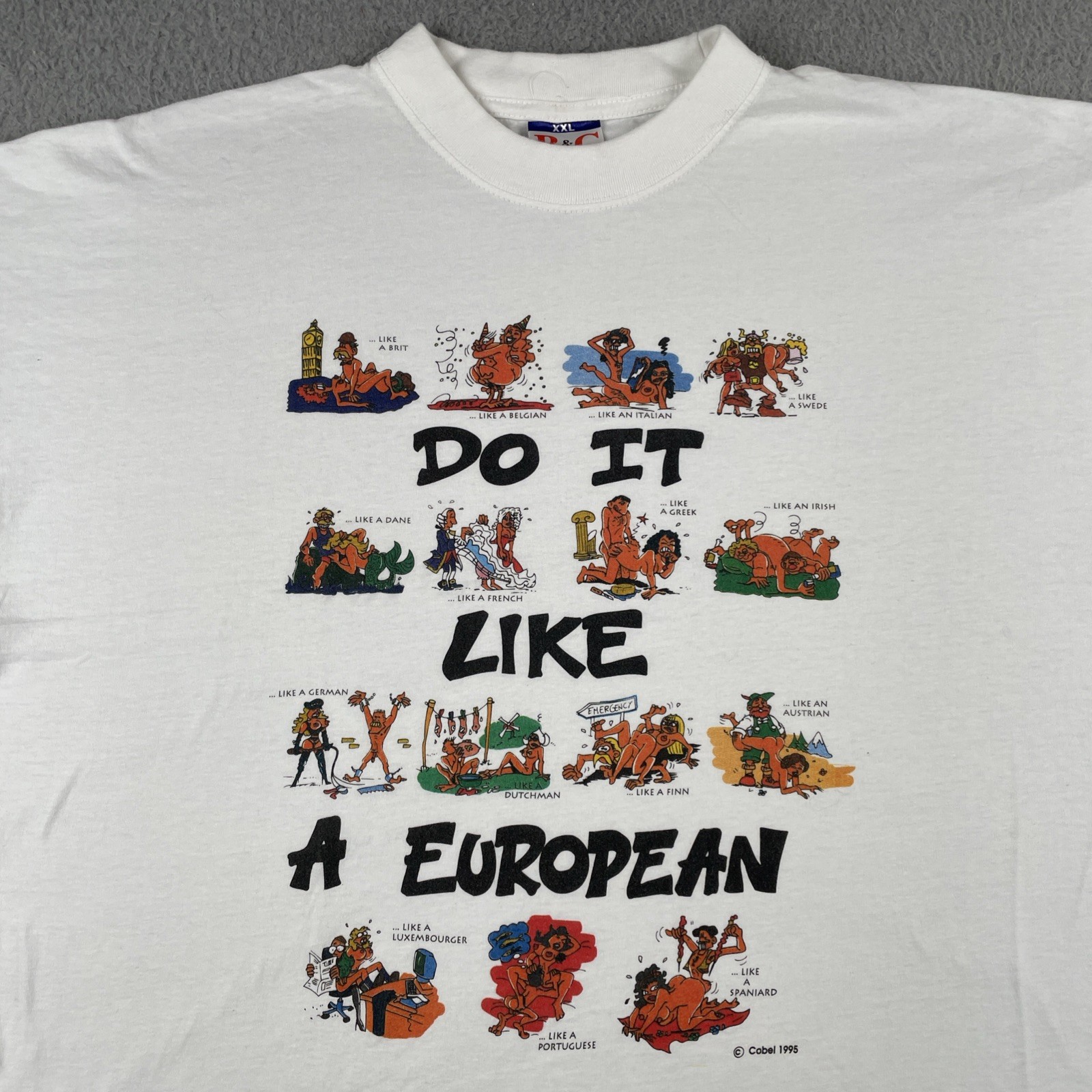 Vintage B&C 150 2XL Do It Like A European Shirt Euro Style Pure Cotton Xtra Soft