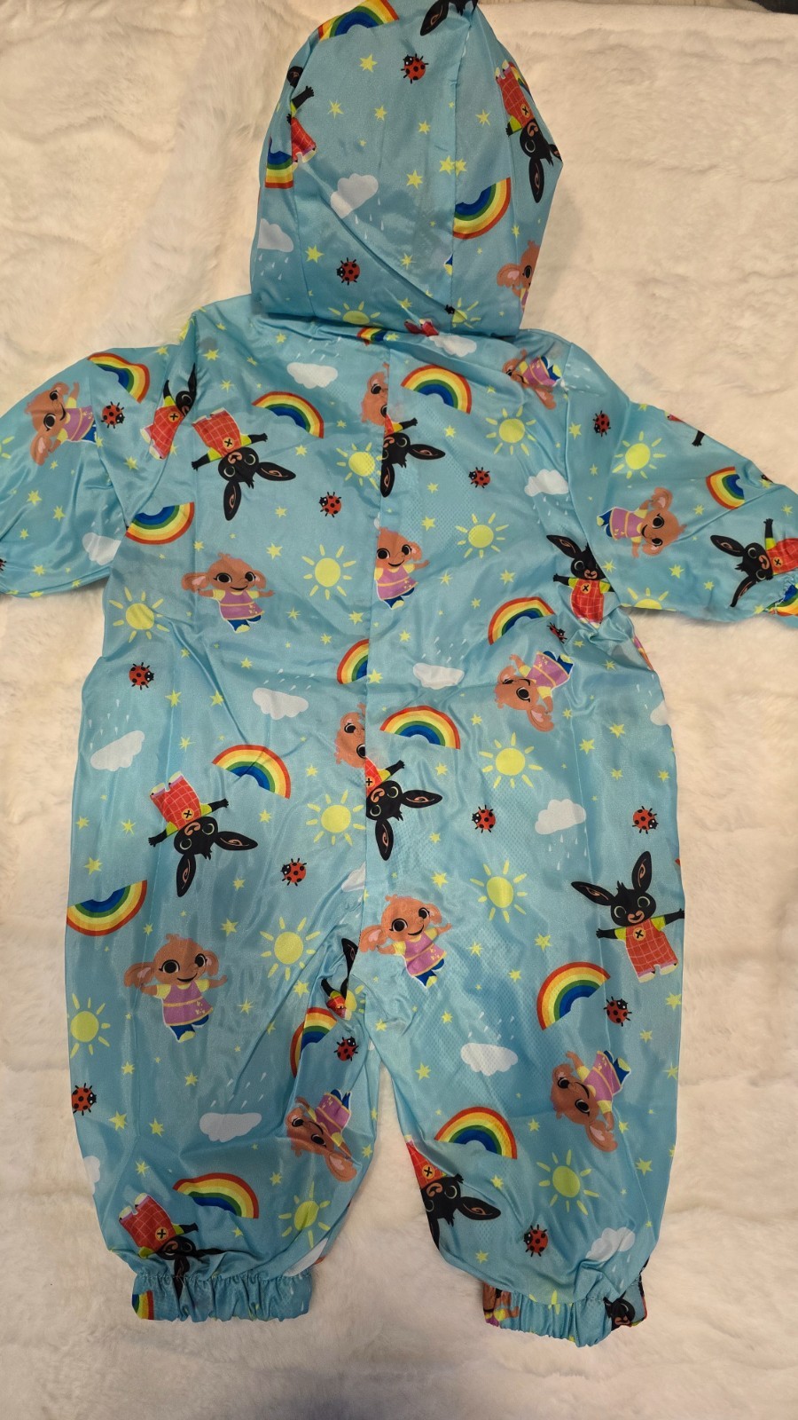 Bing bunny rainbow AOP rain all in Puddle Suit 6-9-12-18 Months 1-2-3-4 years