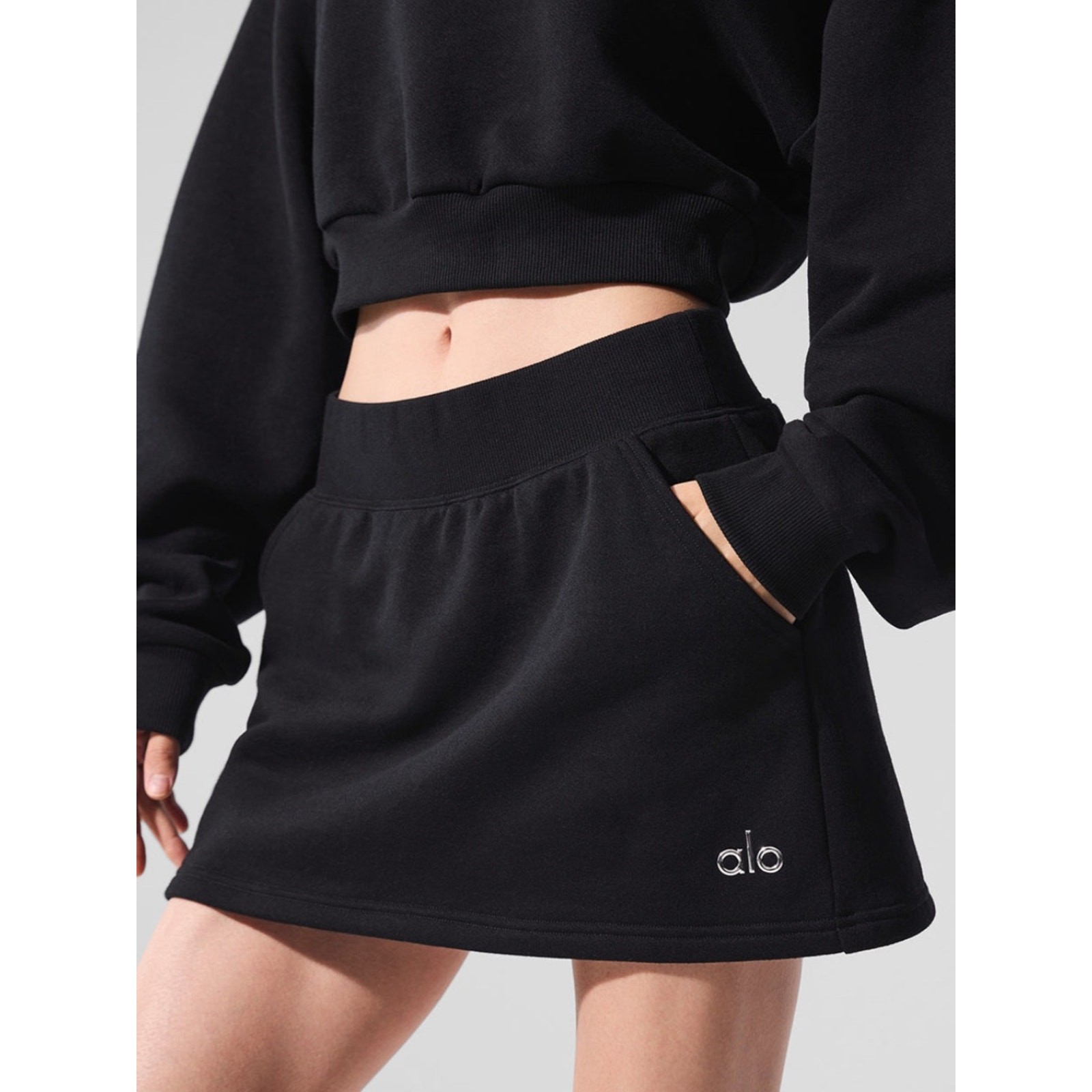 ALO Yoga Women’s Accolade Black Active Mini Skirt Size Small